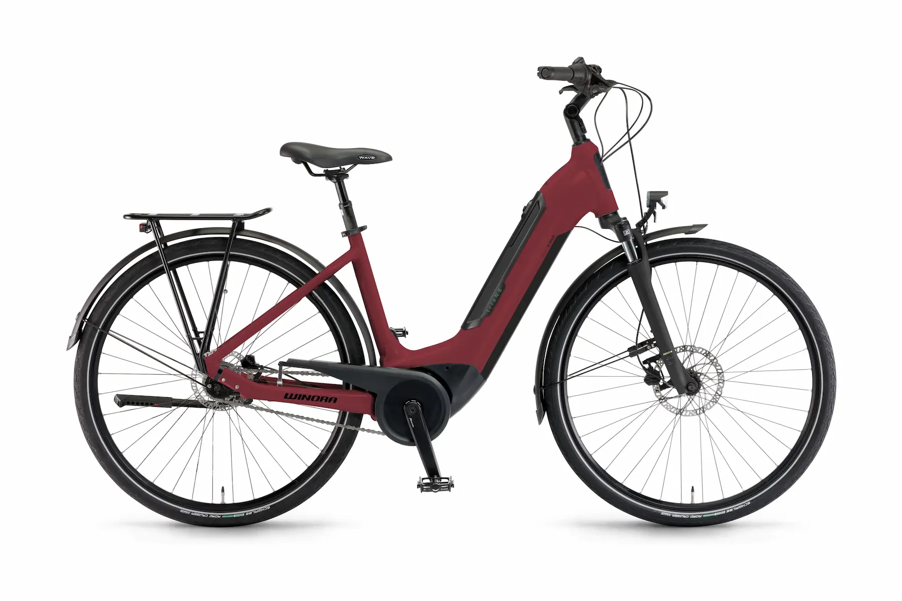 Winora Tria N8f 2023 Elektrische damesfiets Trekking lage instap Bosch 61cm