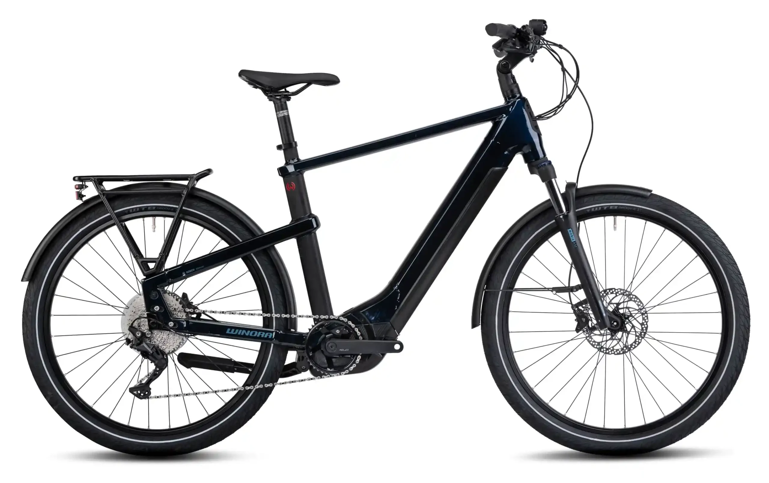 Winora Yakun 10 sportieve elektrische fiets heren Bosch middenmotor 27,5 inch 45cm