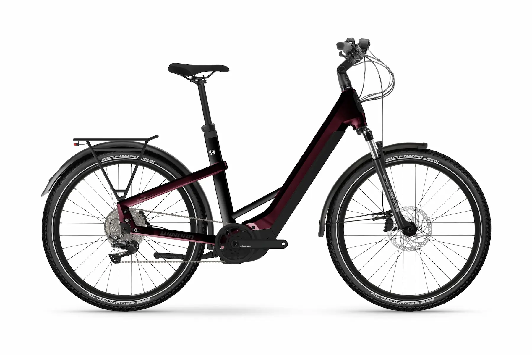 Winora Yakun X10E 2023 Elektrische damesfiets lage instap middenmotor 60cm