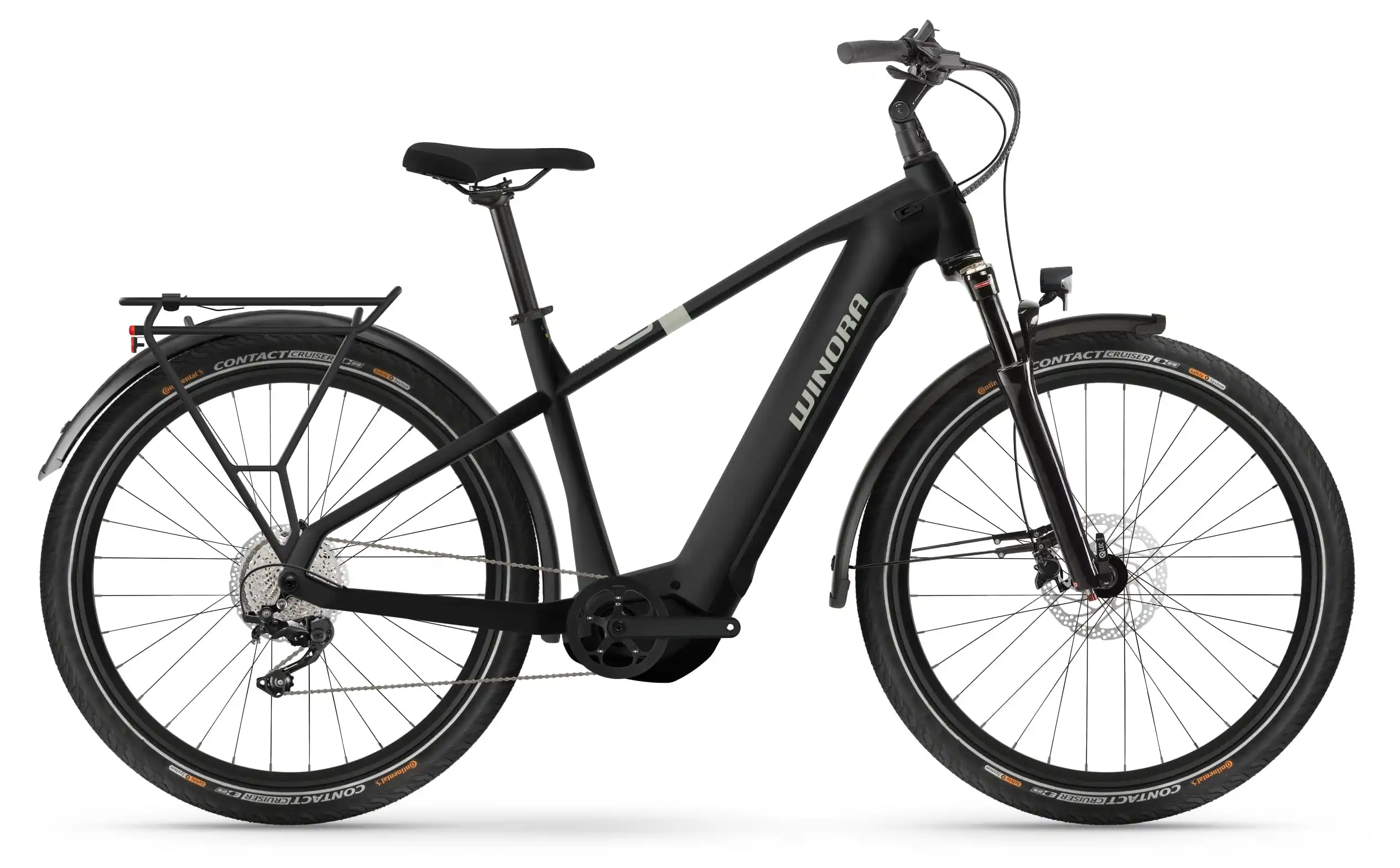 Winora Yucatan X10 sportieve elektrische fiets heren 750 Wh zwart 40cm