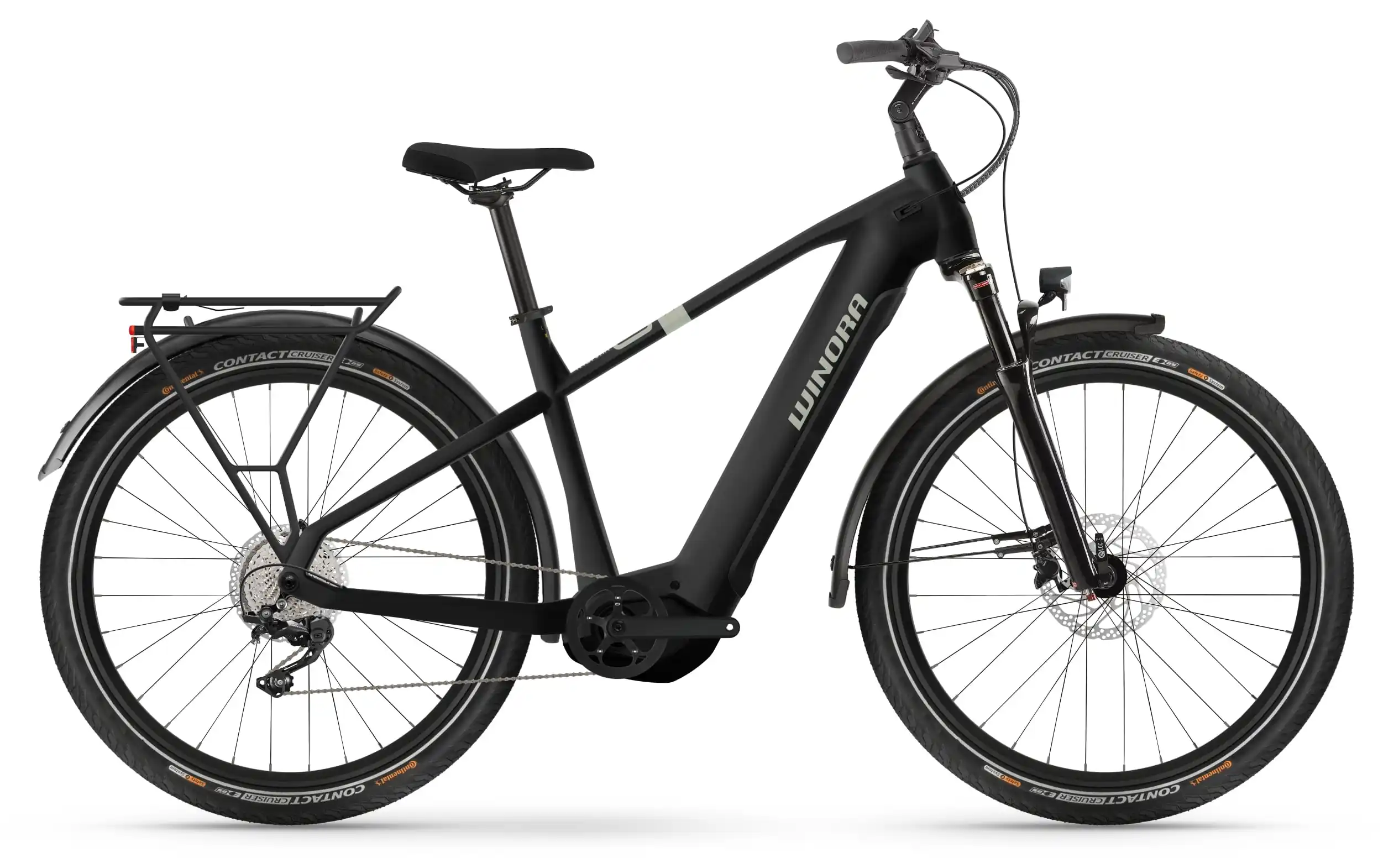 Winora Yucatan X10 sportieve elektrische fiets heren 750 Wh zwart 50cm