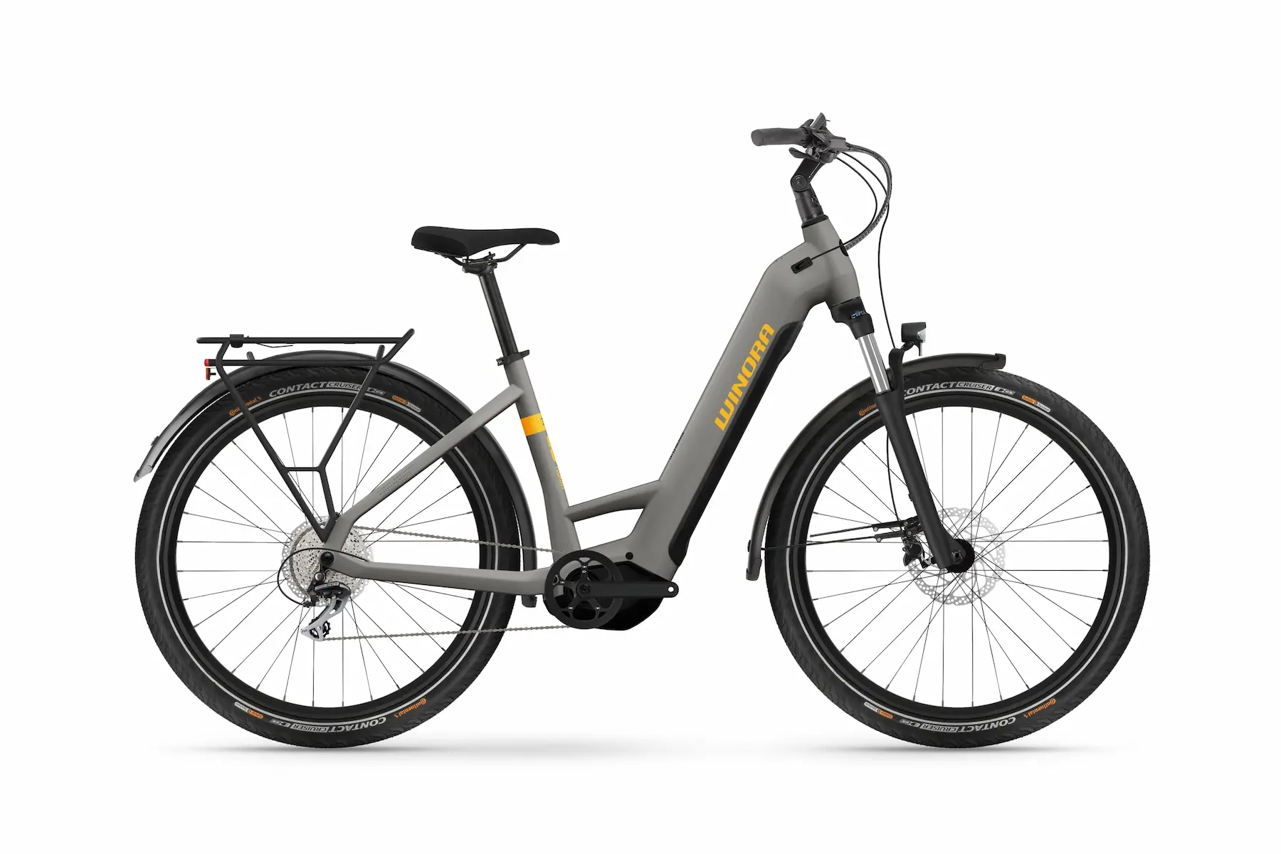 Winora Yucatan X8 2023 Elektrische damesfiets lage instap middenmotor 38cm