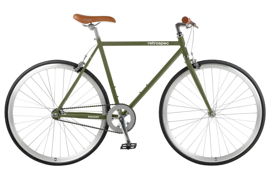 Retrospec Harper Fixie Fiets - Olive