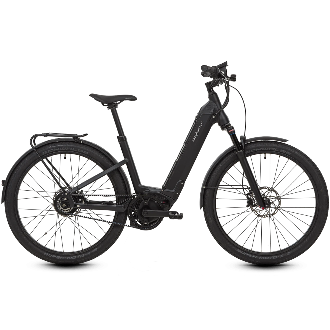 HNF Nicolai UD3 Elektrische Dames fiets Bosch Middenmotor Zwart M