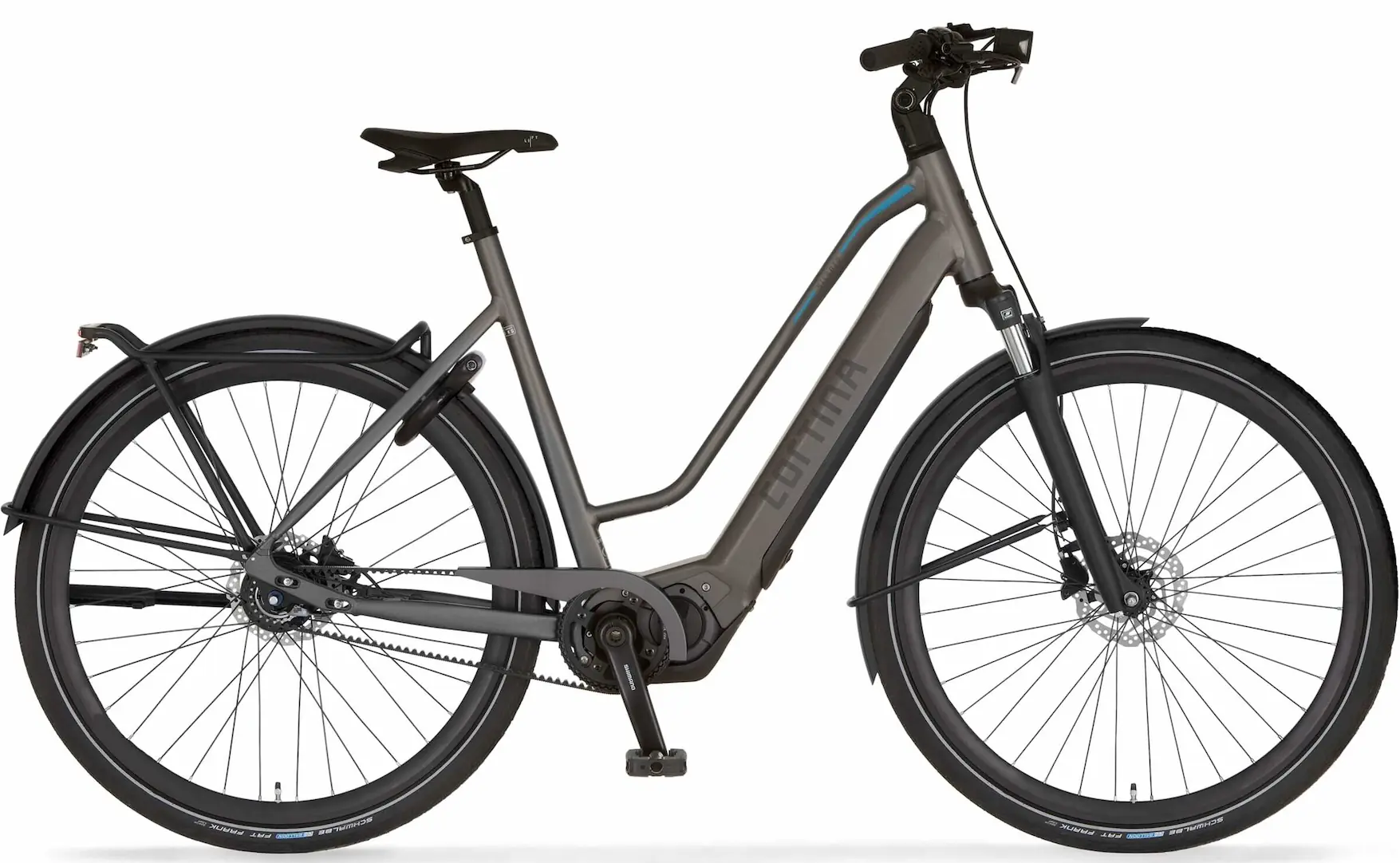 Cortina Elektrische Fiets Dames Middenmotor ES Pro Zwart 57cm