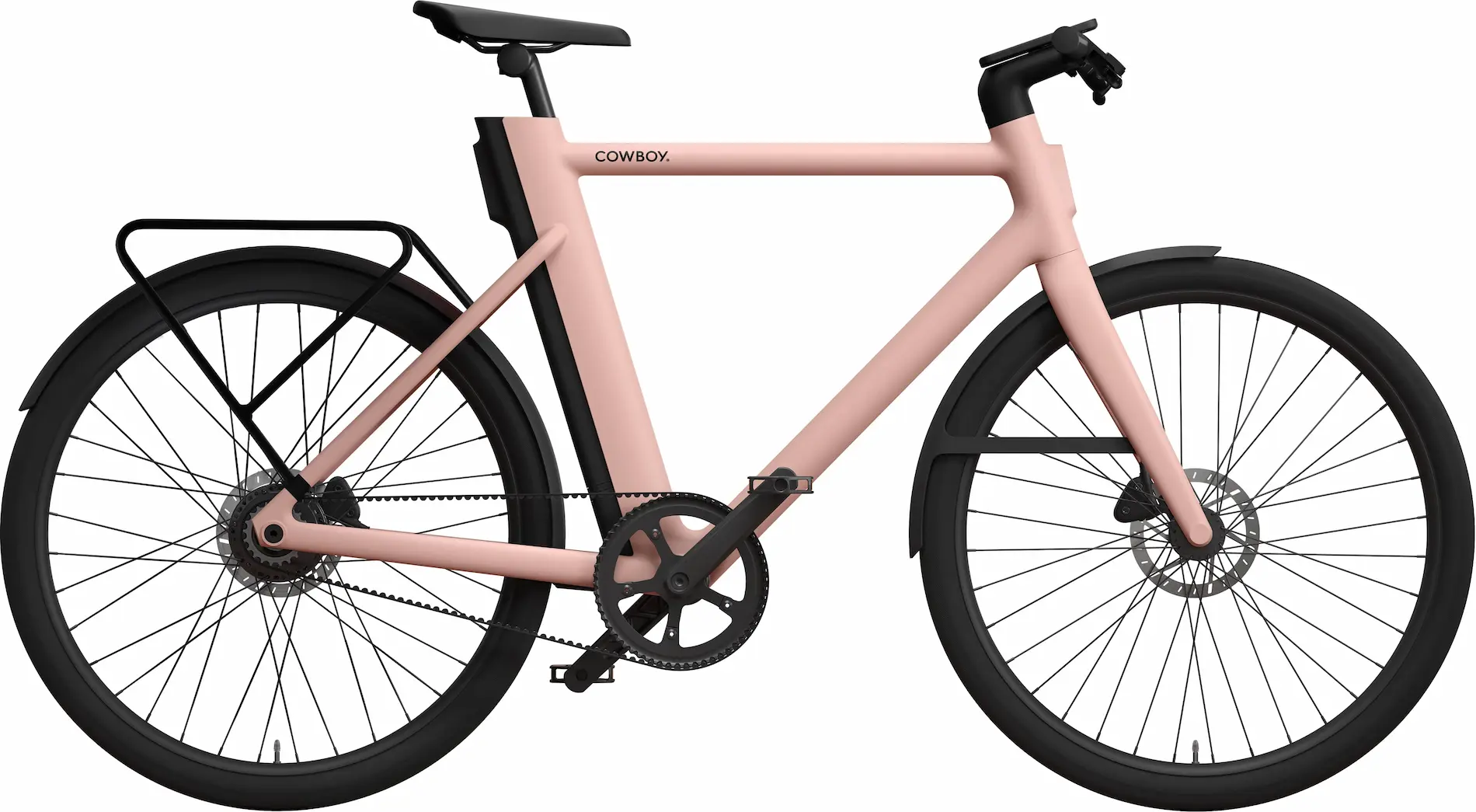Cowboy Classic Performance Urban Elektrische Fiets Heren Riemaandrijving Rose