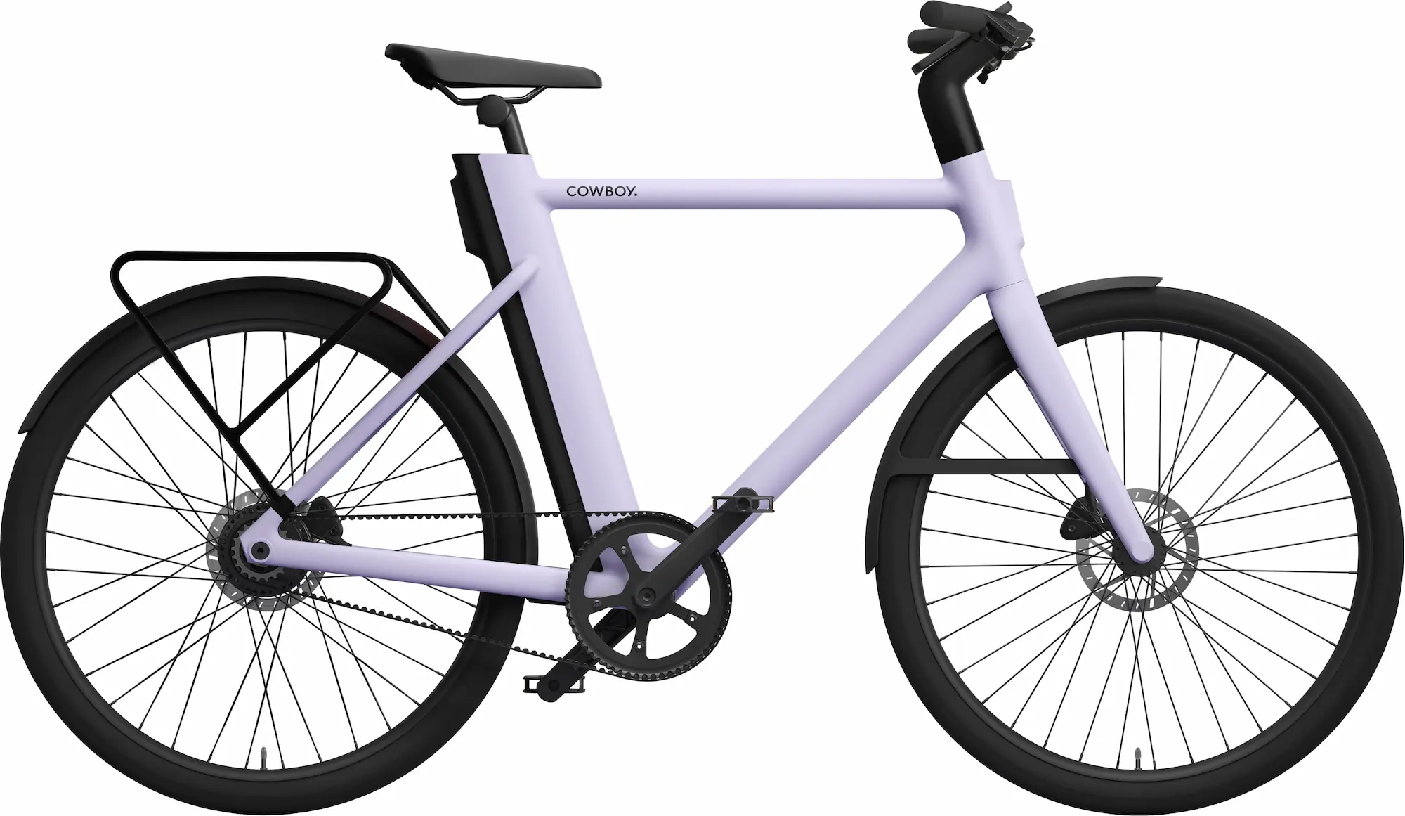 Cowboy Cruiser Performance Urban Elektrische Fiets Heren Riemaandrijving Paars