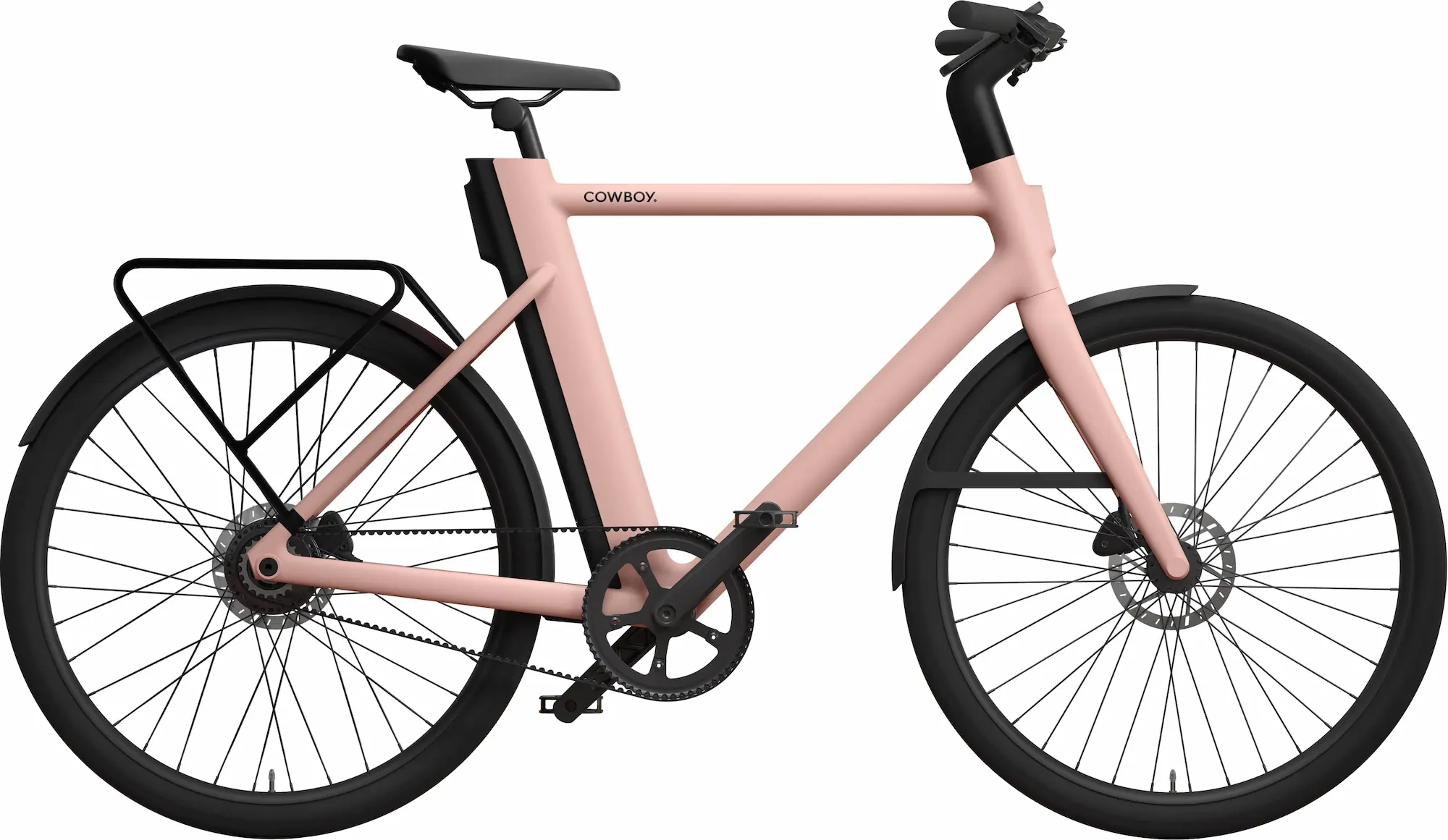 Cowboy Cruiser Performance Urban Elektrische Fiets Heren Riemaandrijving Rose