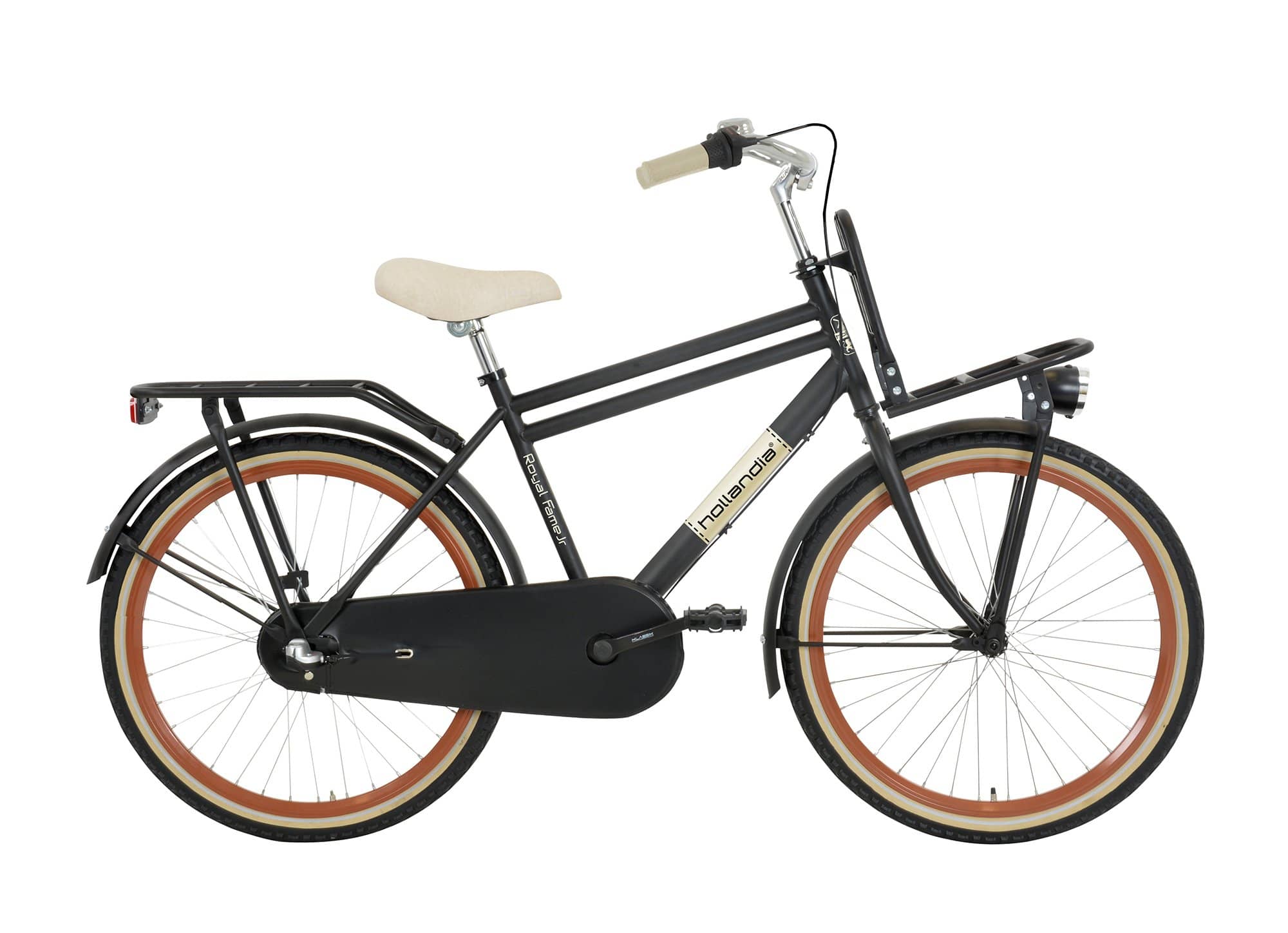 Hollandia Royal Fame Junior RN3 24 Inch Jongens Kinderfiets Zwart
