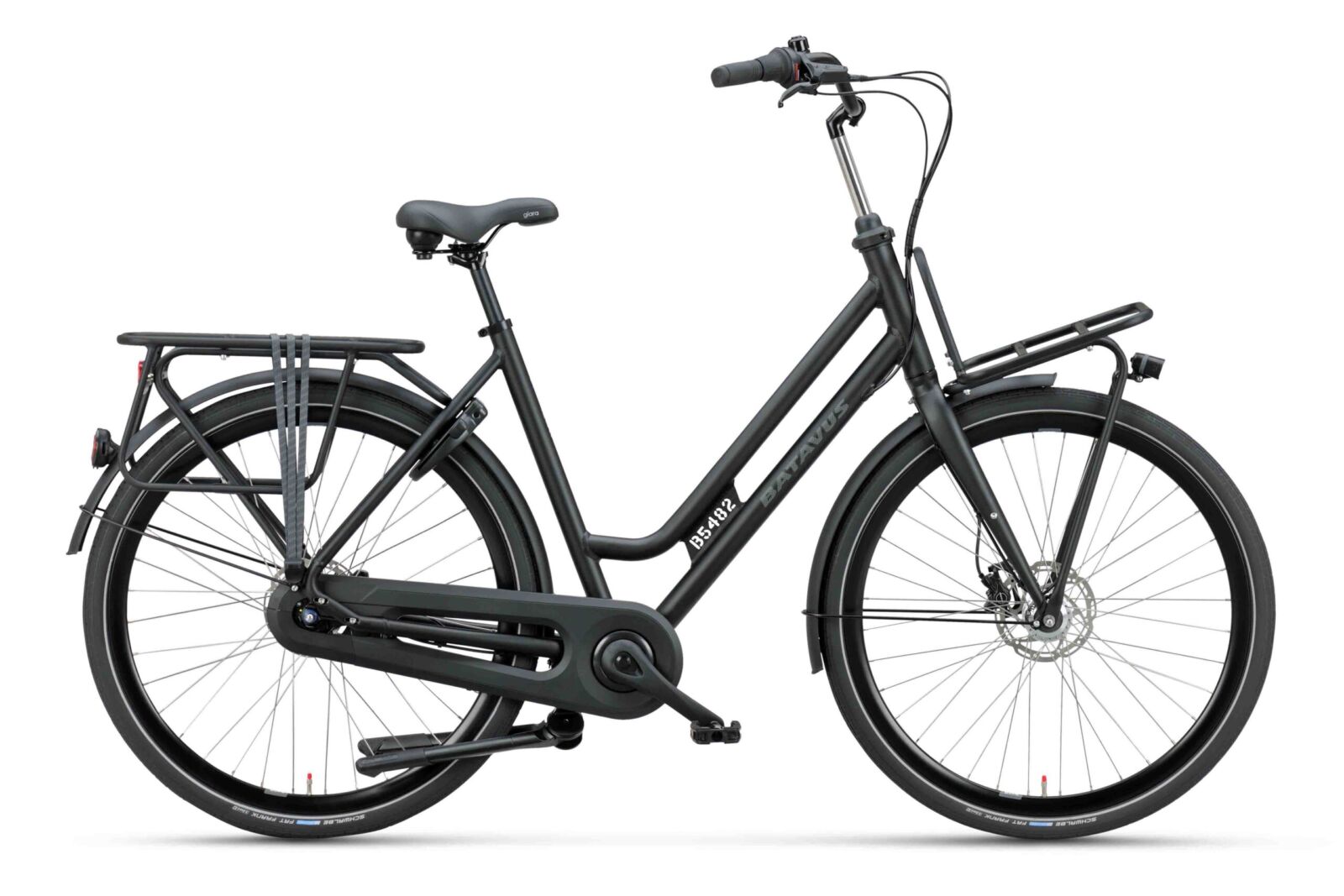 Batavus Quip Extra Cargo Damesfiets Zwart Mat 55 cm