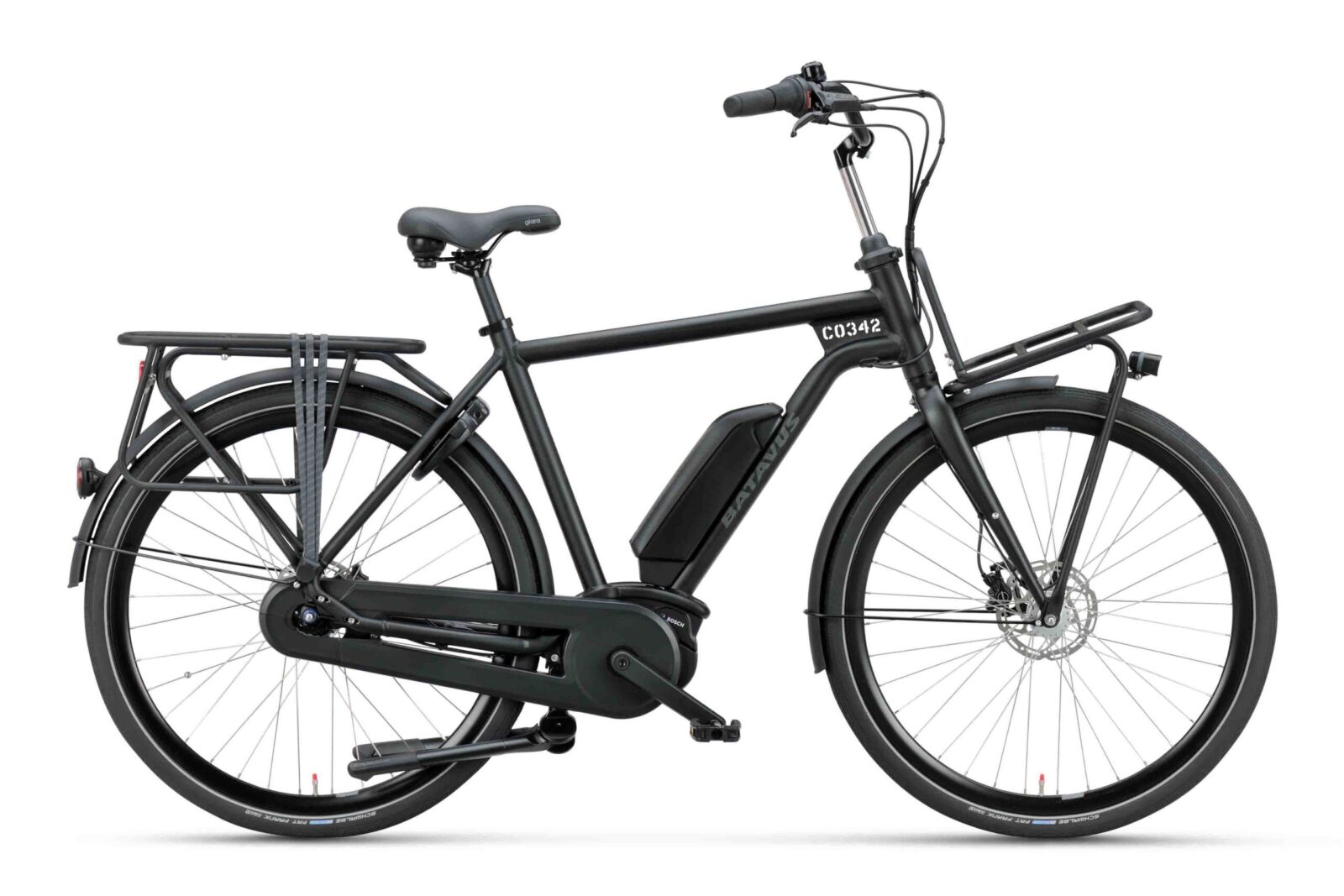 Batavus Quip Extra Cargo E-go Herenfiets Zwart Mat 61 cm