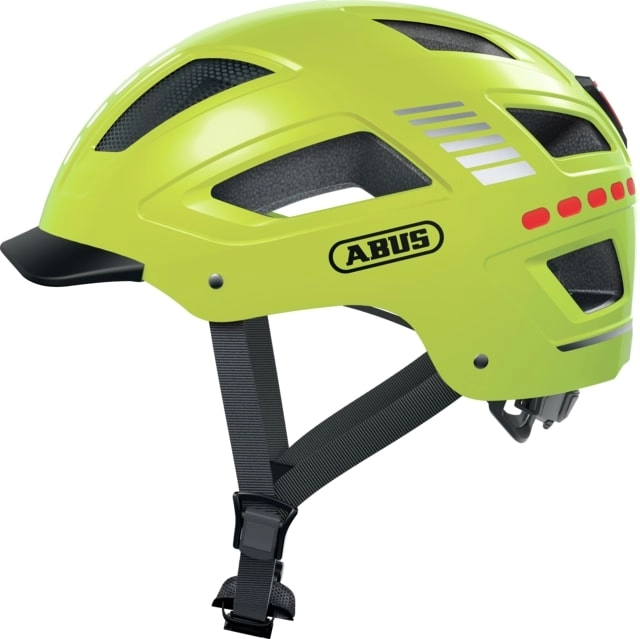 Abus Fietshelm Urban met licht Hyban 2.0 LED geel XL 889062