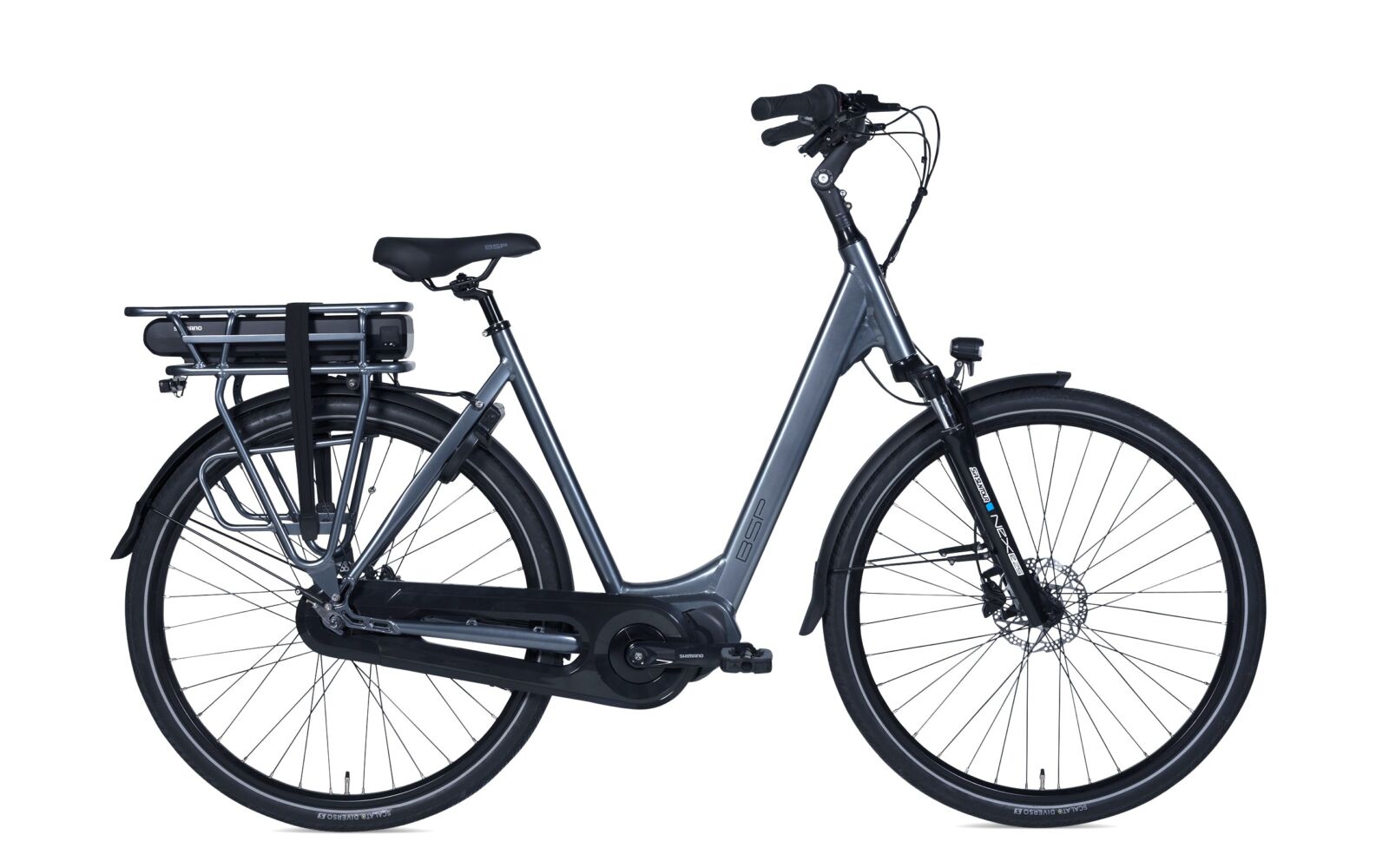 BSP Boozz E N7 Dames Elektrische Fiets Metal Grey Gloss 61 Cm
