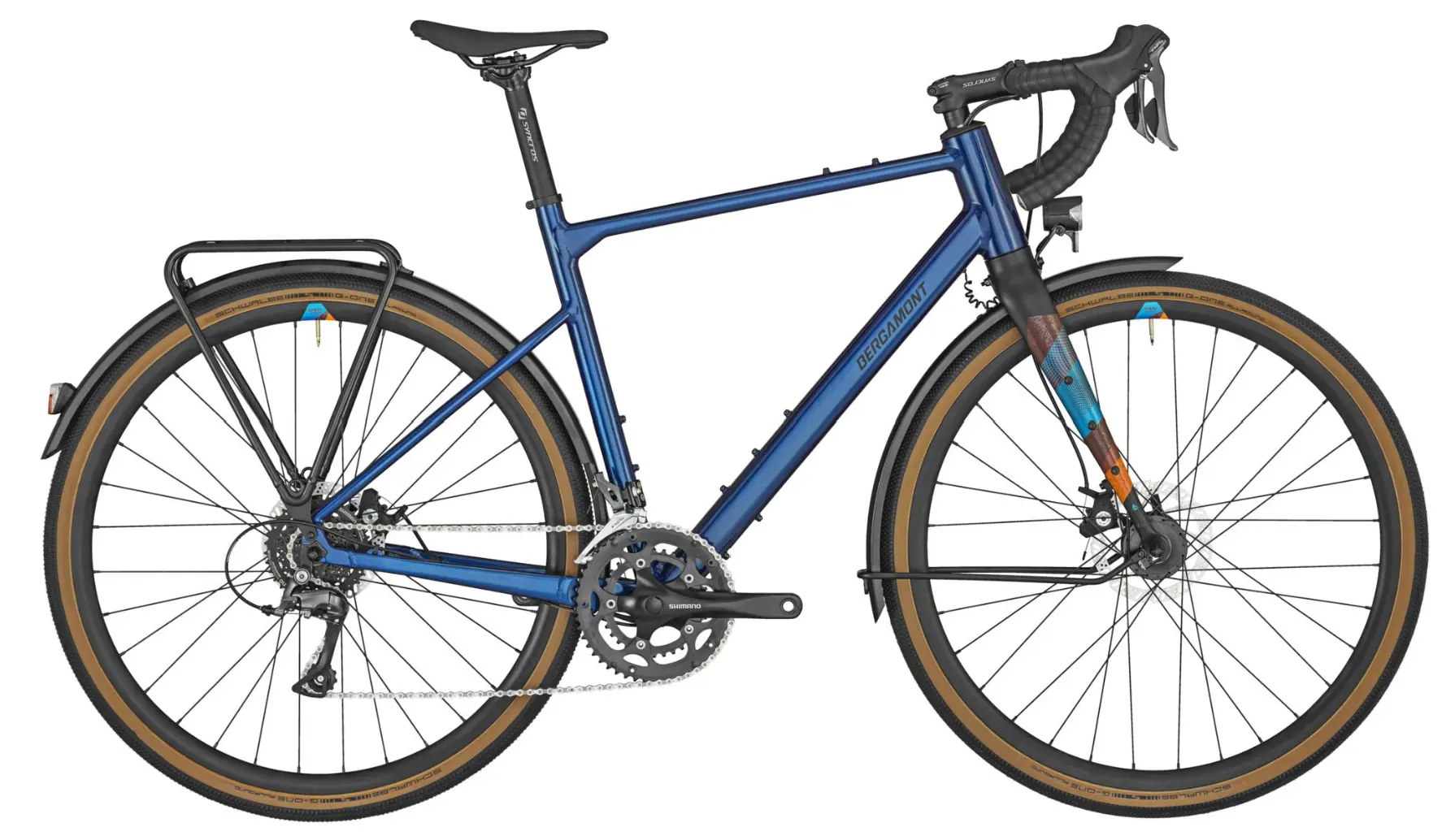 Bergamont Grandurance RD 3 Gravel Bike Heren Aluminium bagagedrager Blauw 55cm