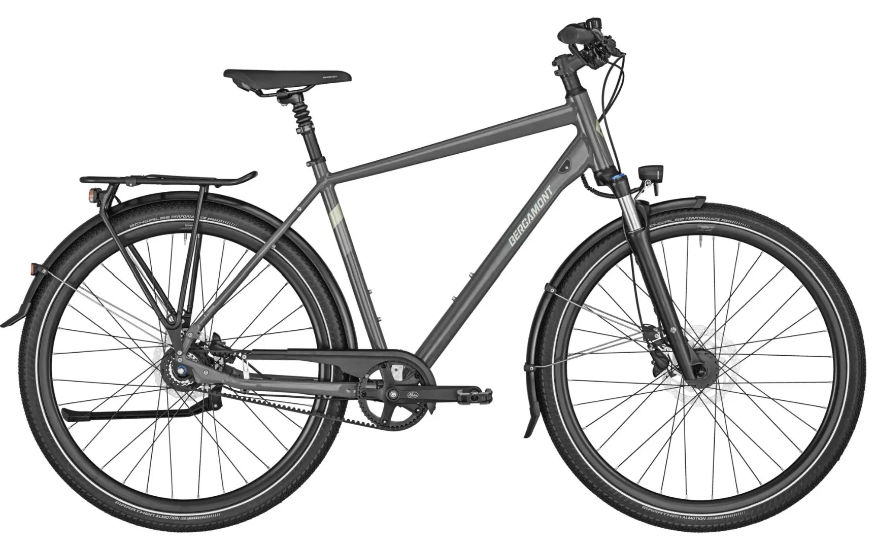 Bergamont Horizon N8 Sportieve Fiets Heren 28 Inch Riemaandrijving 64cm