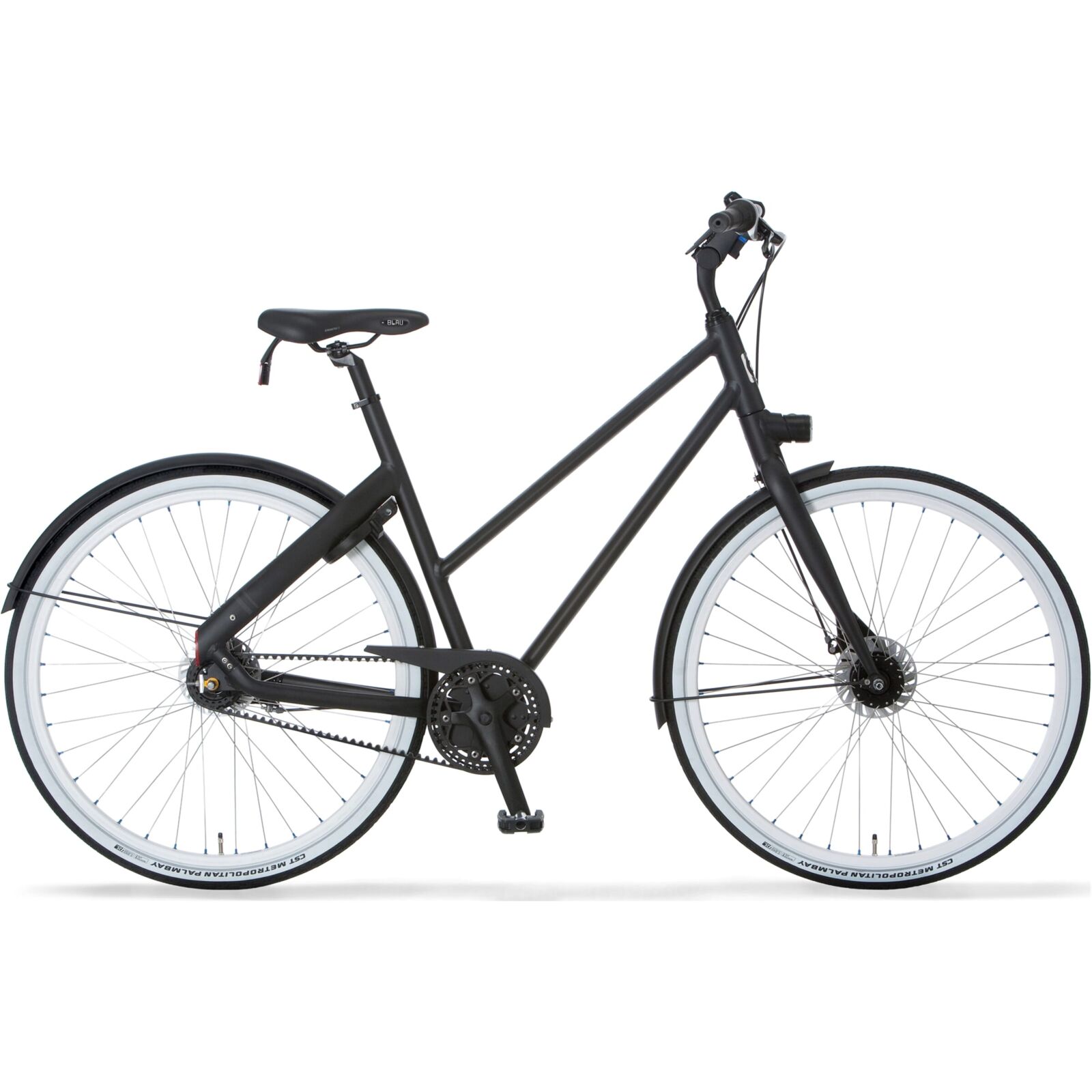 Cortina Blau USB N7 2023 Dames Stadsfiets Black Matt 51 Cm