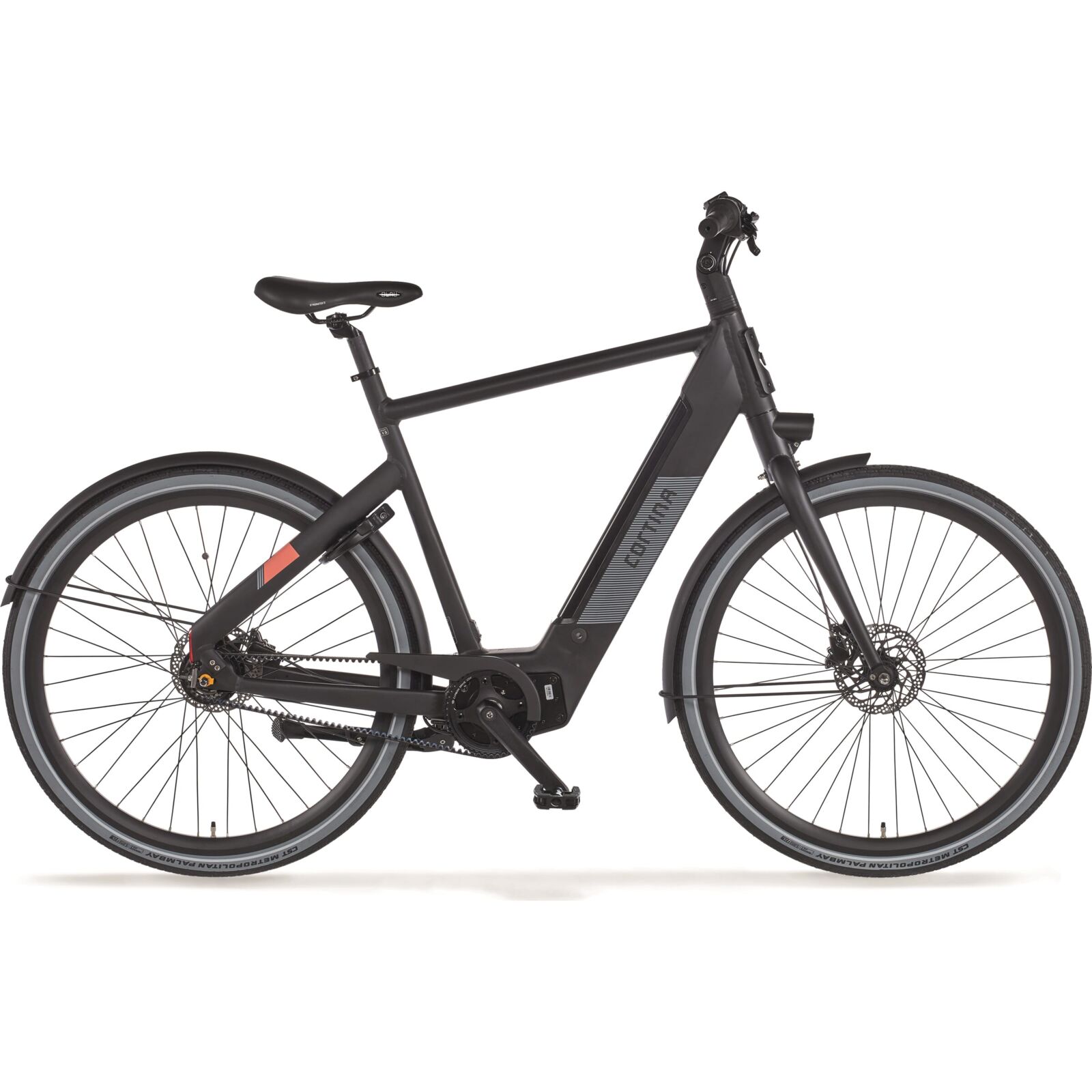 Cortina E-Blau MM N8 2023 Heren Elektrische Fiets Jet Black Matt 61 Cm