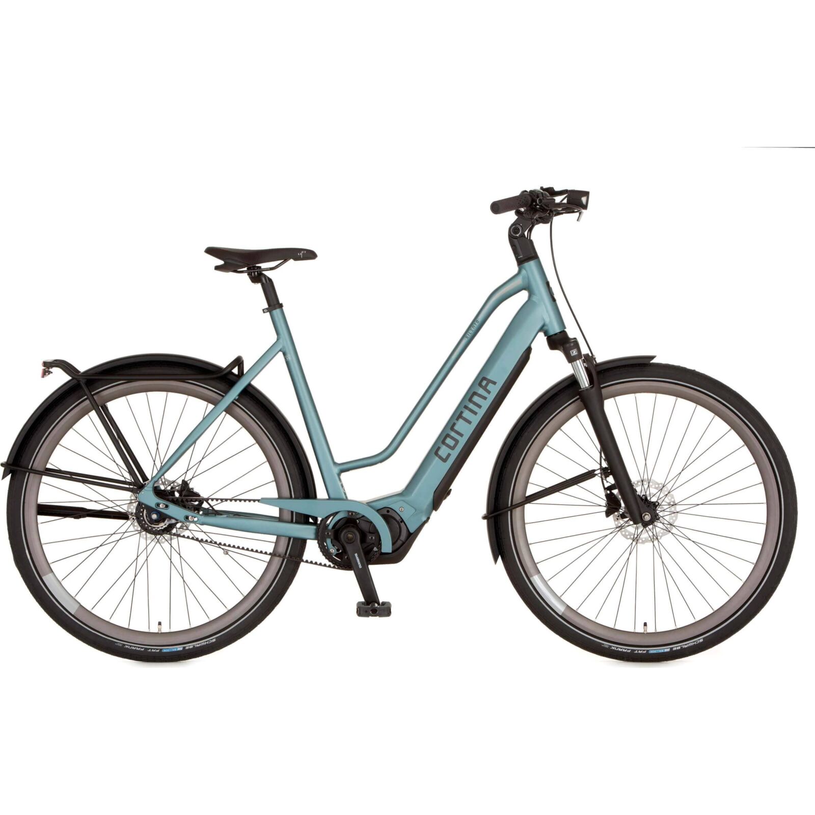 Cortina E-Silento Pro N7 2023 Dames Elektrische Fiets Opal Green Matt 50 Cm