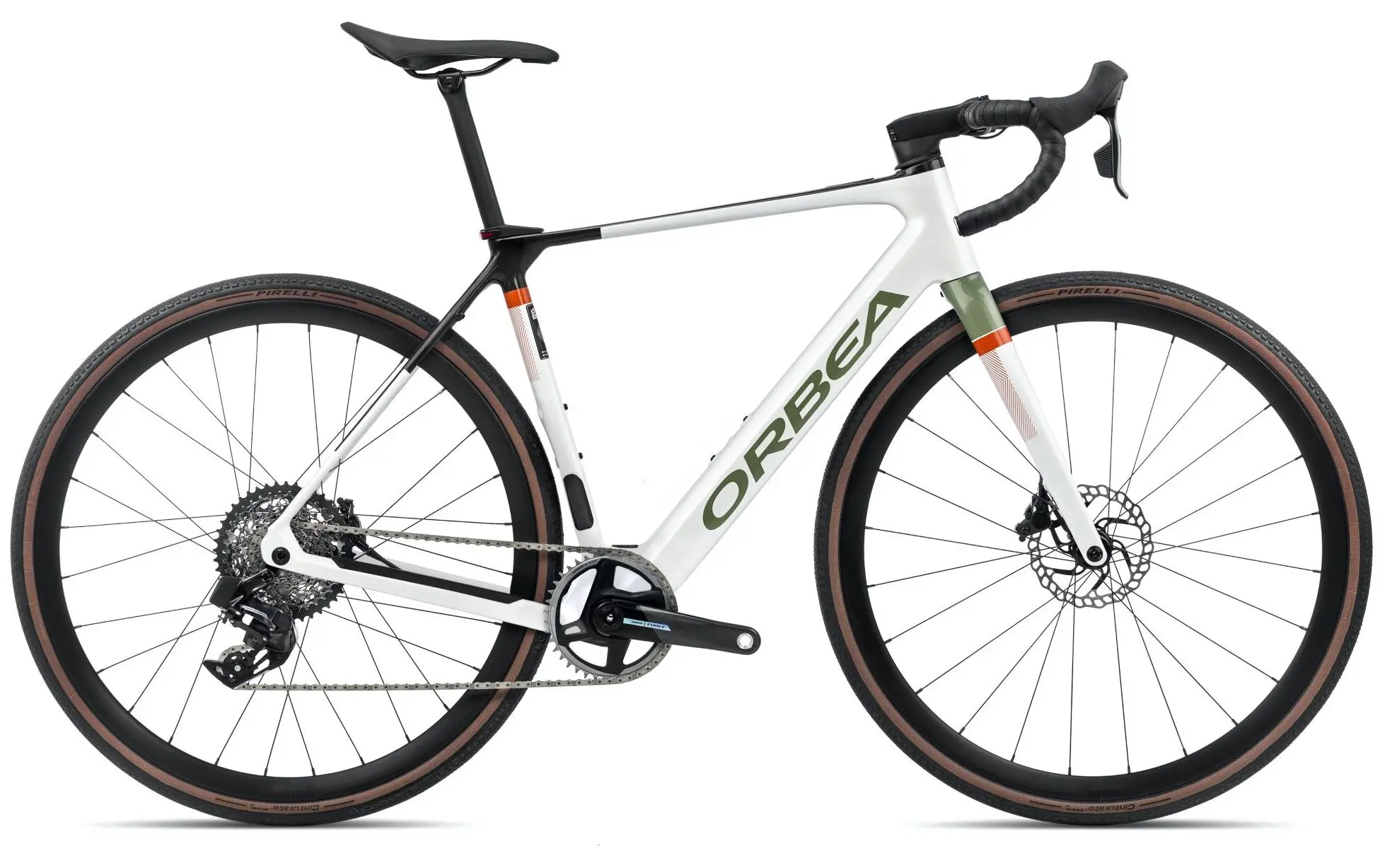 Orbea Gain M21E 1X 2024 Elektrische Gravelbike Carbon Wit L