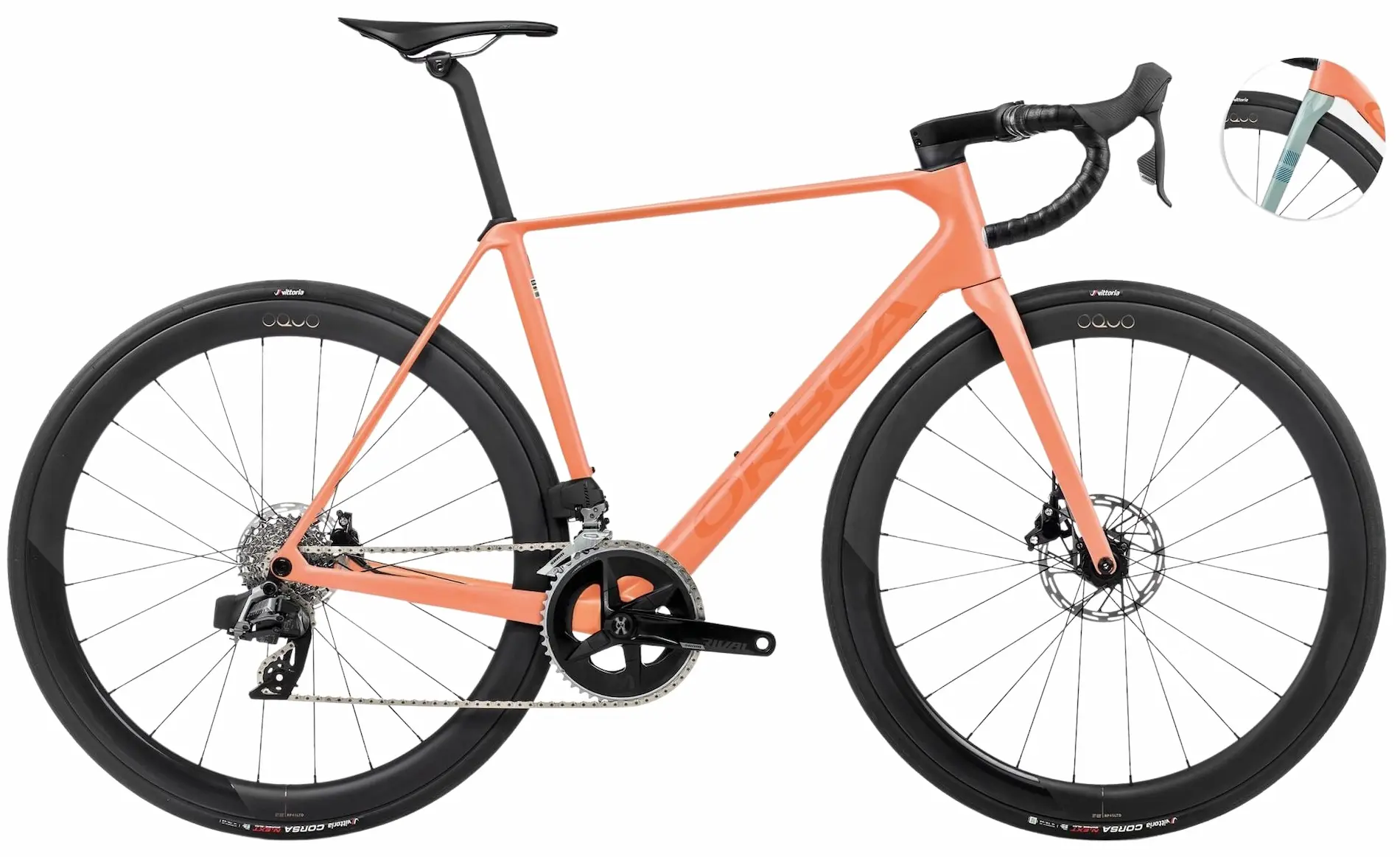 Orbea Orca M31ELTD PWR 2024 Racefiets Carbon Oranje 49cm