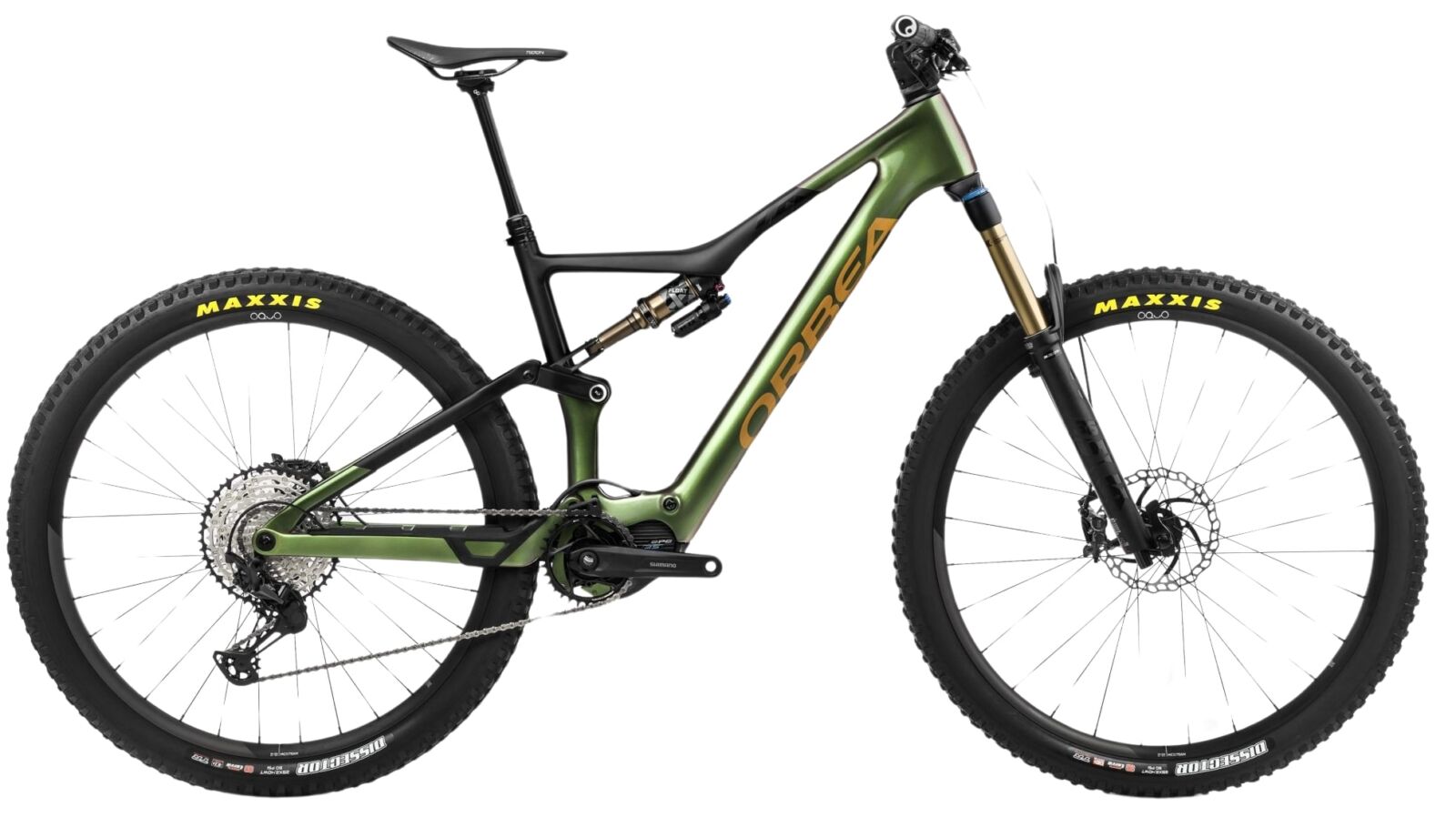 Orbea Rise M10 2024 Elektrische Mountainbike Fully Carbon Groen S 38cm