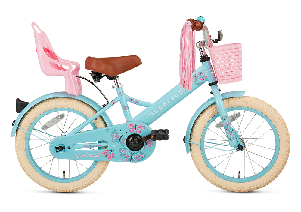 Supersuper Little Miss 16 Inch 2023 Meisjes Kinderfiets Turquoise