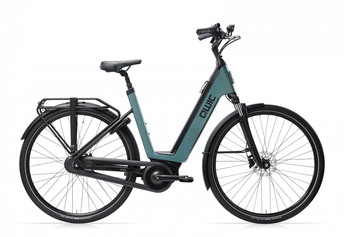 Qwic Mira Daily N7 2023 Dames - Prijs Na Inruil Elektrische Fiets Jade Green 48 Cm