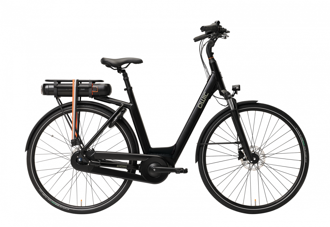 Qwic Premium MN7D 2023 Dames - Prijs Na Inruil Elektrische Fiets Zwart Mat 46 Cm