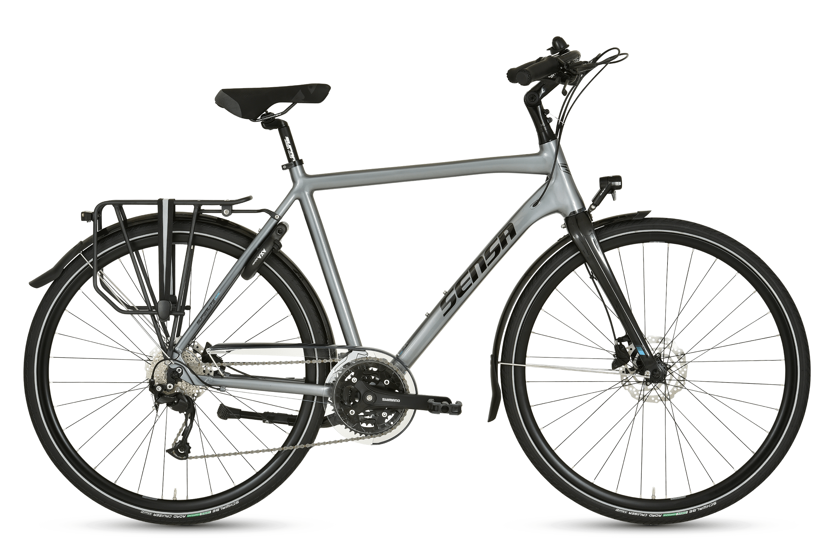 Sensa Superlite Disc V27 Heren Hybride Fiets Shiny Pearl Grey 56 Cm