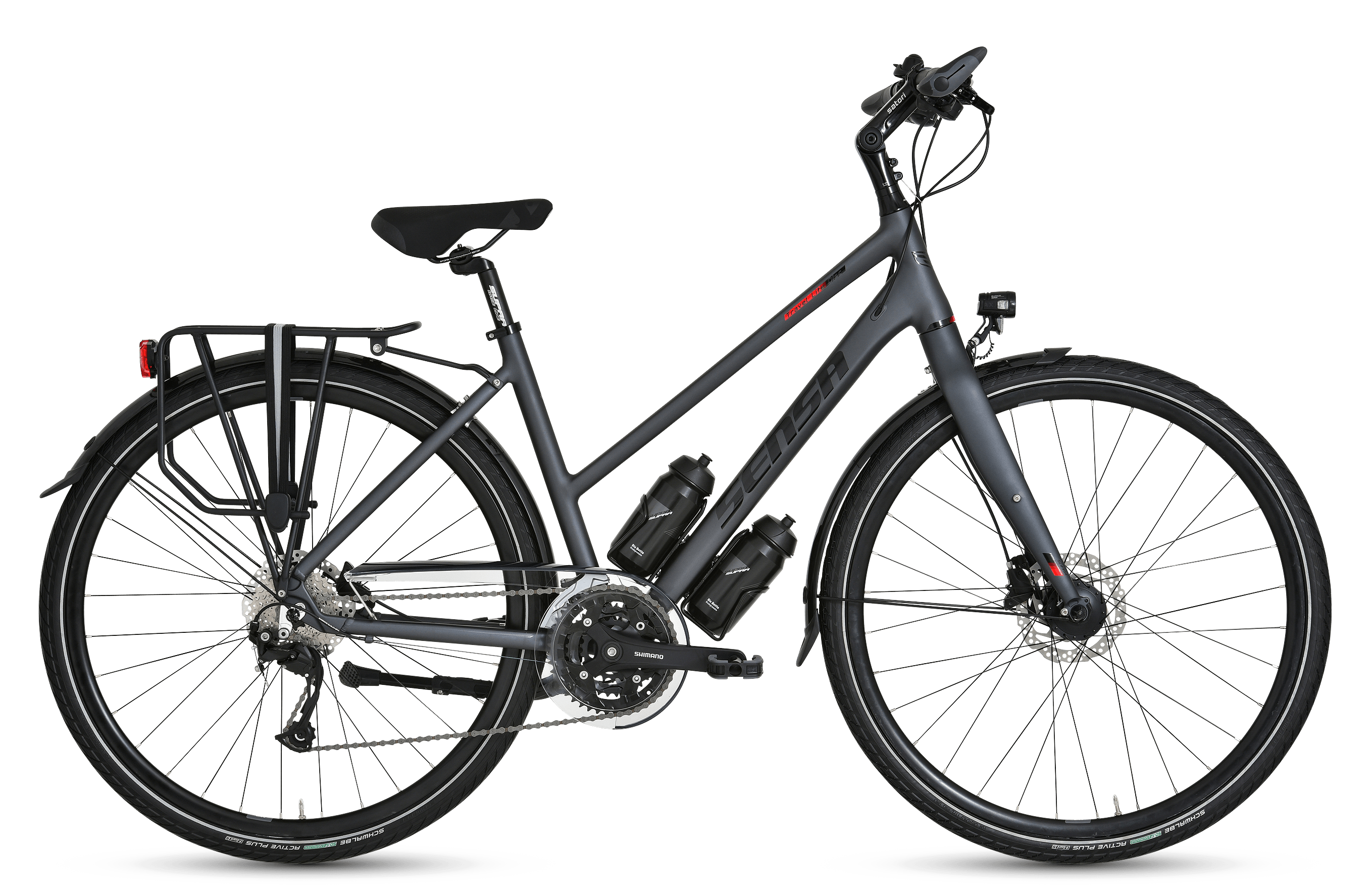 Sensa Travel Lite V27 Disc 2023 Dames Hybride Fiets Shiny-on-matt Graphite 52 Cm