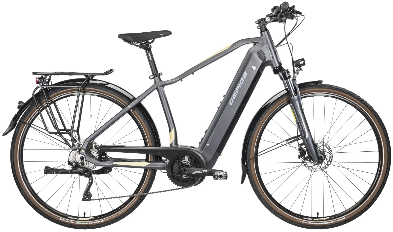 Elektrische Fiets Heren Sportief Bosch Middenmotor Gepida XT10 Zwart 625-48