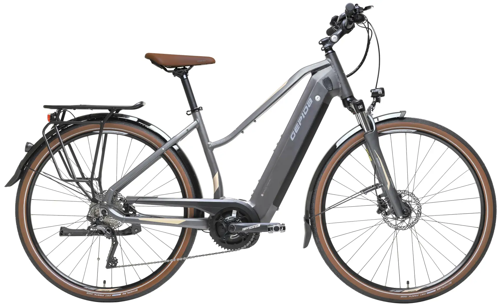 Sportieve Elektrische Fiets Unisex Bosch Middenmotor Gepida XT10 Grijs 625-44
