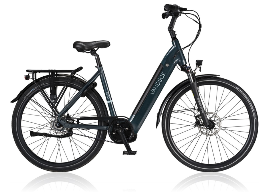 VanDijck Leto 8 Belt 2023 Dames Elektrische Fiets Dark Green 46 Cm