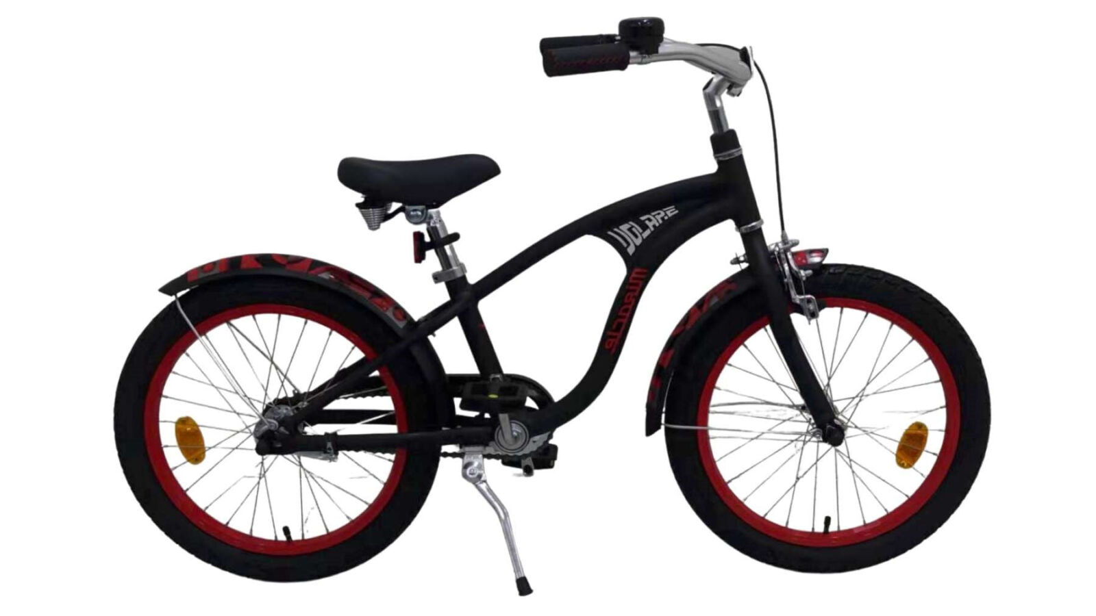 Volare Miracle Cruiser 16 Inch Jongens Kinderfiets Mat Zwart