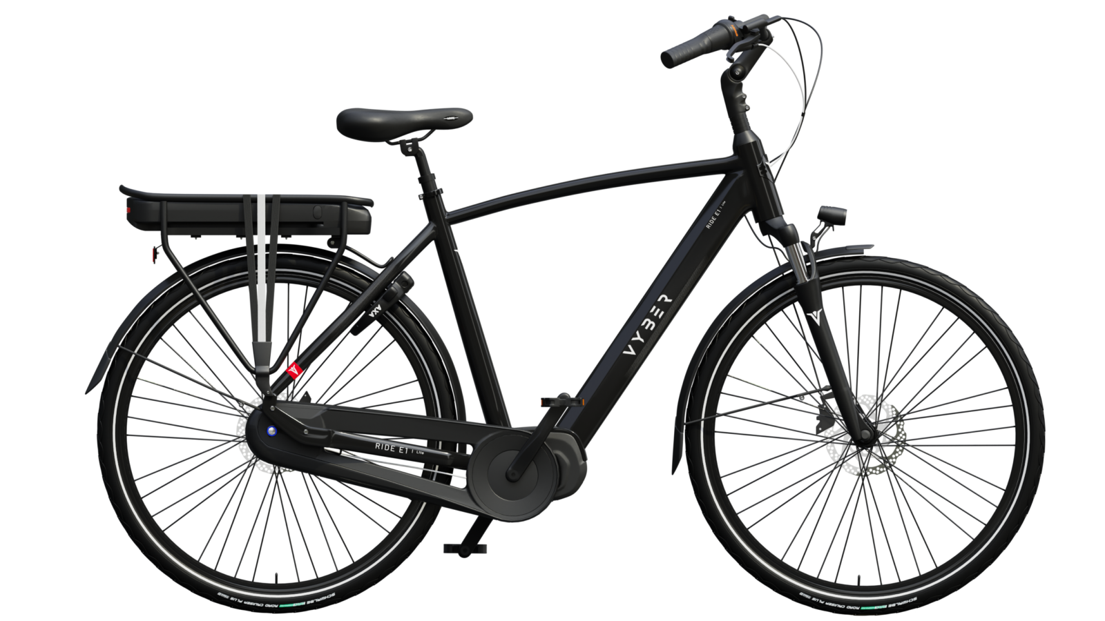 Vyber Ride E1 Lite 2023 Heren Elektrische Fiets Shiny Onyx Black 61 Cm