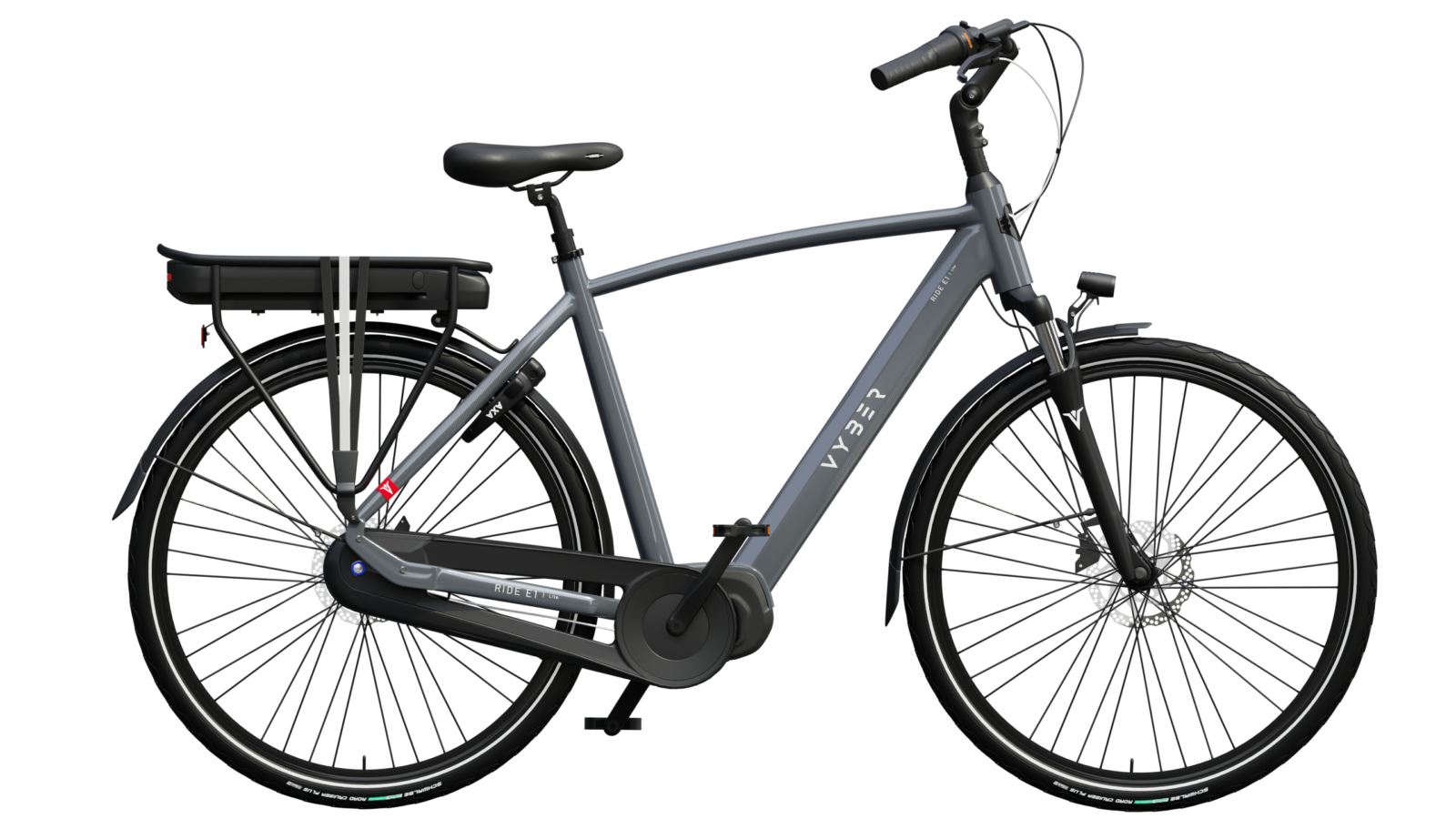 Vyber Ride E1 Lite 2023 Heren Elektrische Fiets Shiny Elephant Grey 61 Cm