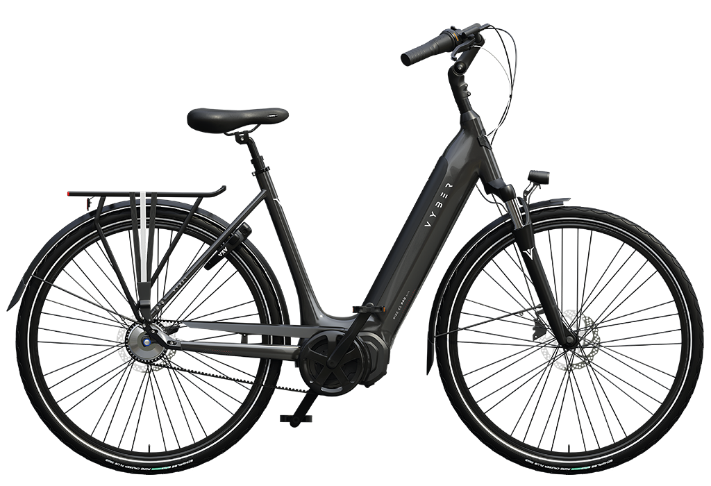 Vyber Ride E1 Pro Belt 2023 Dames Elektrische Fiets Shiny Pearl Grey 49 Cm