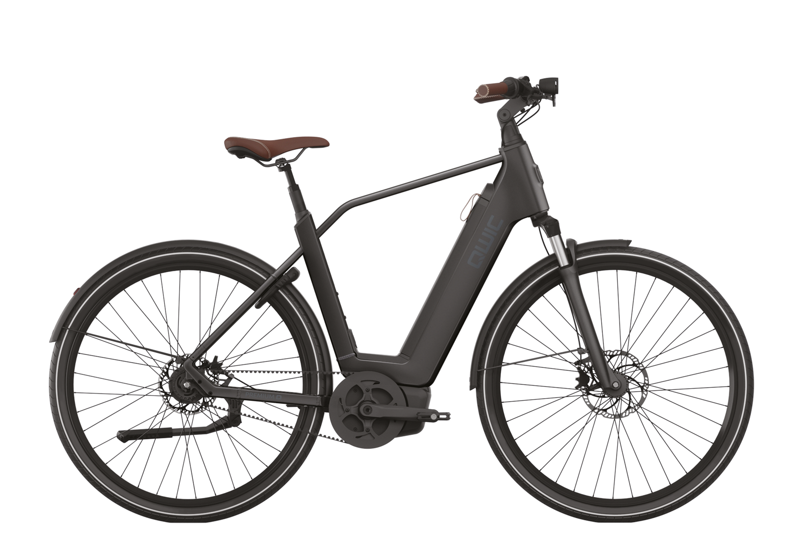 Qwic Premium Q MN8 Belt Herenfiets Asphalt black