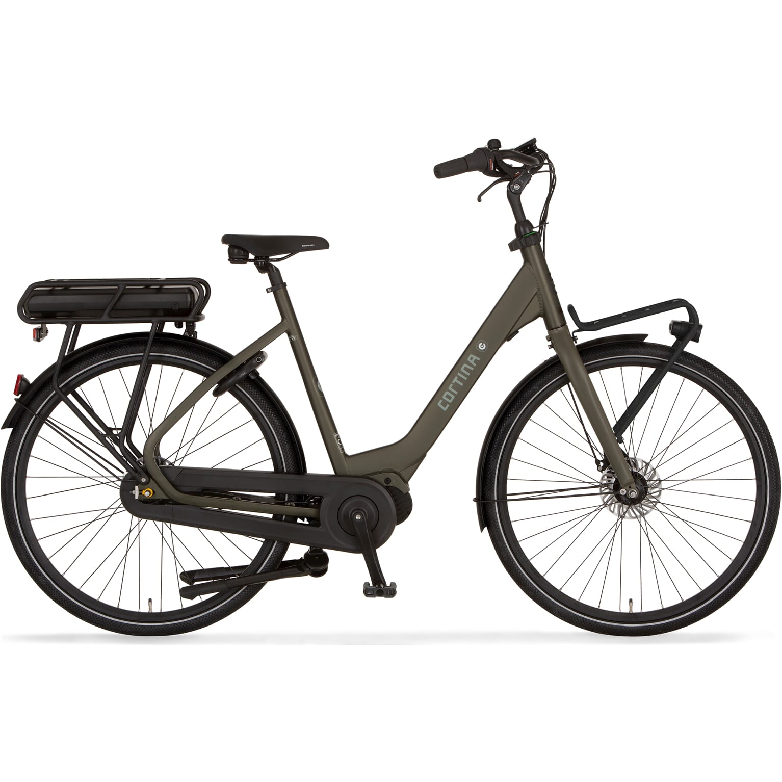 Cortina E-Common Damesfiets Elegance Green Matt RB7 Middenmotor300 43V