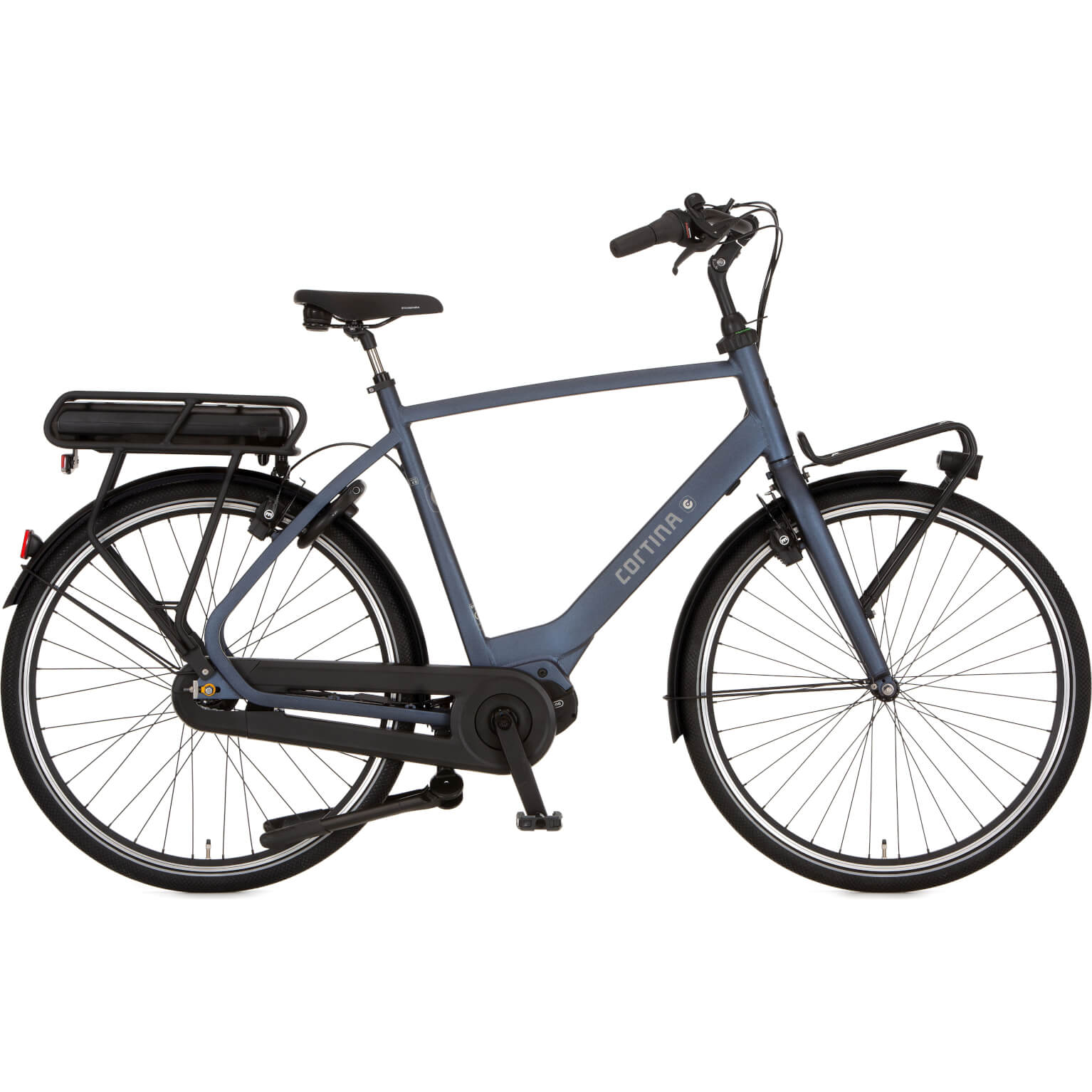 Cortina E-Common Herenfiets 56 cm Black Blue Matt HB8 M420 43V