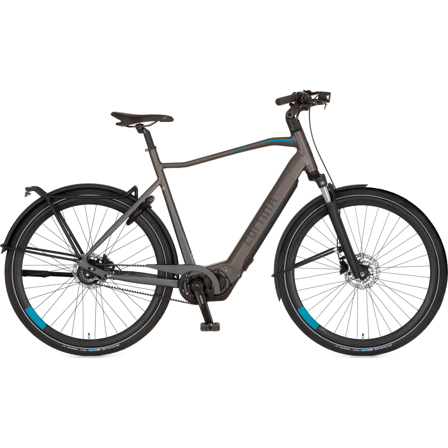 Cortina E-Silento Pro Herenfiets 61 cm Eclips Black Matt DB7 Middenmotor 6100