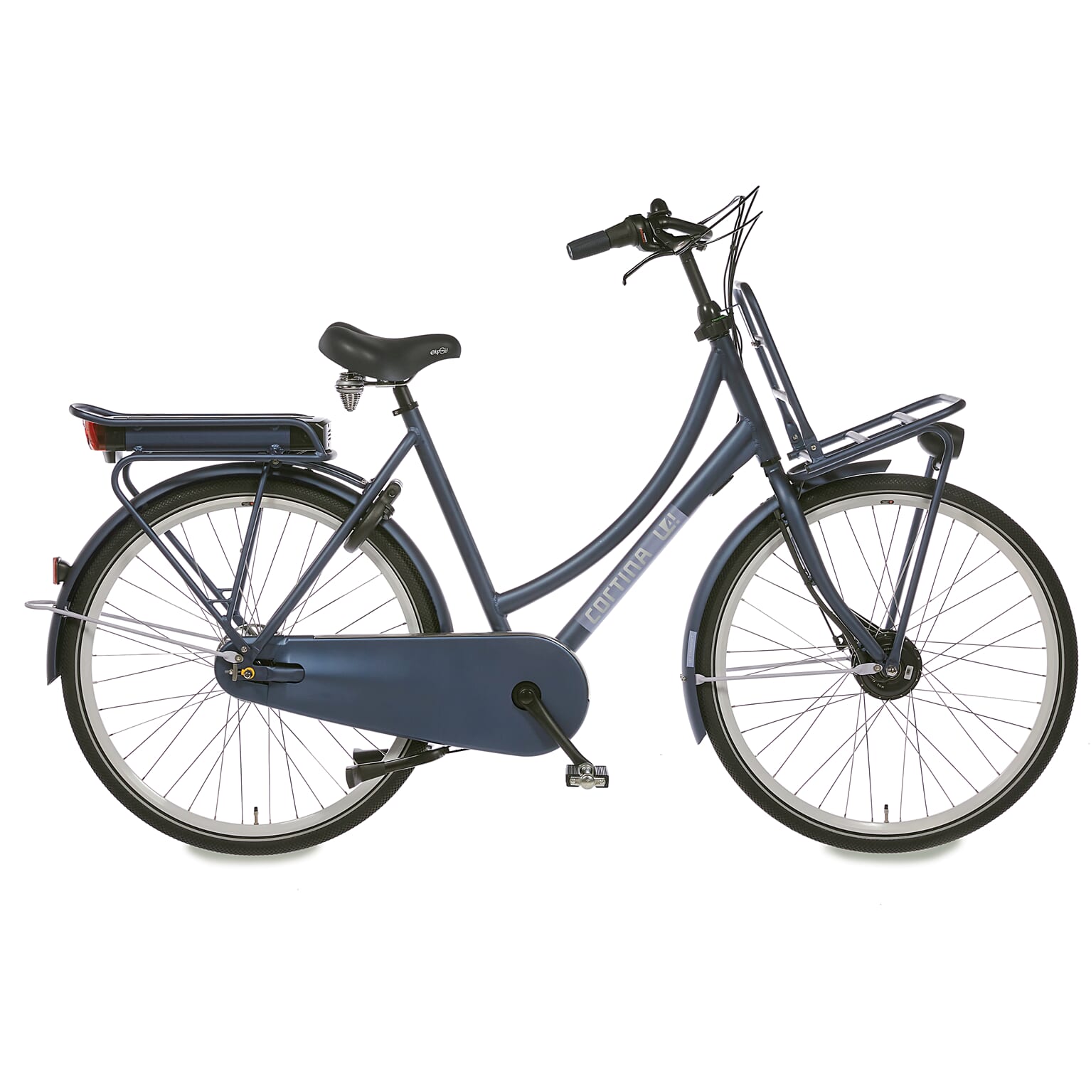 Cortina E-U4 Damesfiets Polish Blue Matt RB7 Voorwielmotor