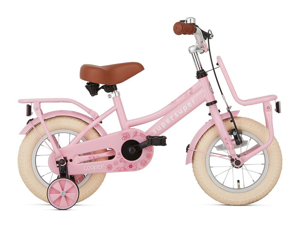 Supersuper Cooper 12 Inch 2023 Meisjes Kinderfiets Roze