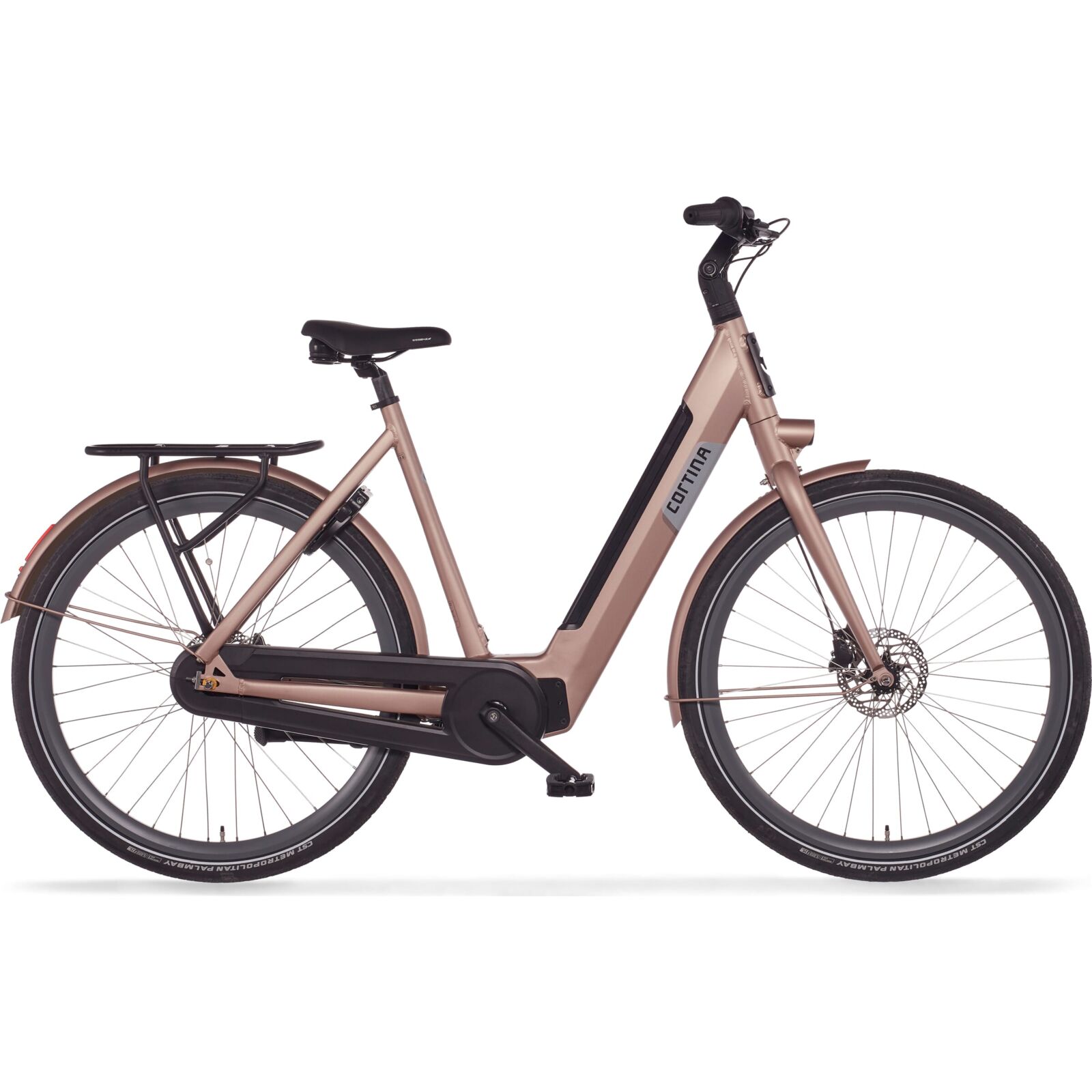Cortina E-Nite MM N7 2023 Dames Elektrische Fiets Pink Campagne Matt 50 Cm