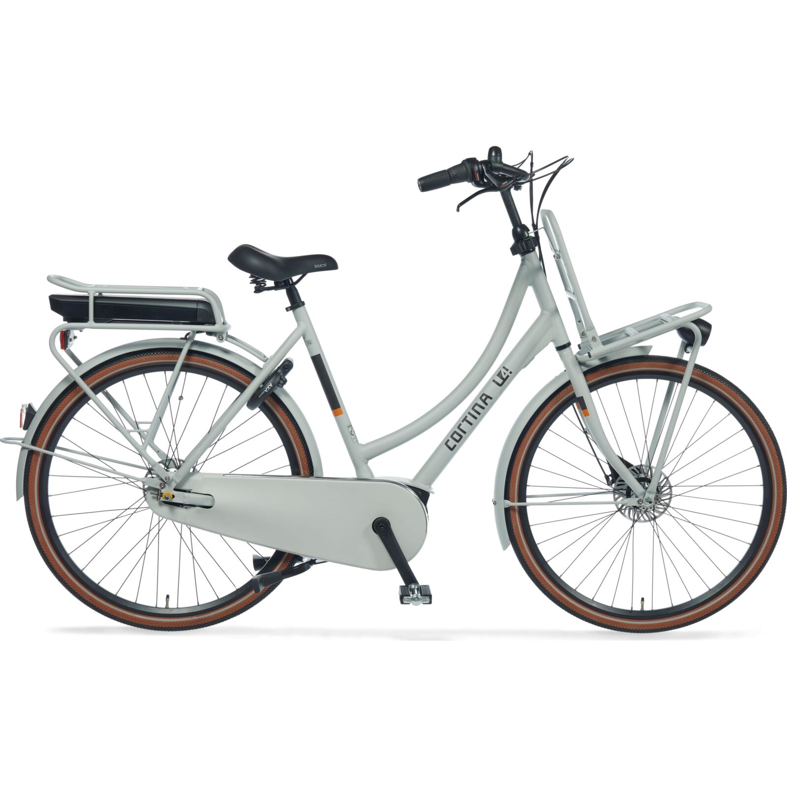 Cortina E-U4 Transport Bosch ActiveLine MM Solid RB7 2023 Dames Elektrische Fiets Smooth Grey Matt 50 Cm