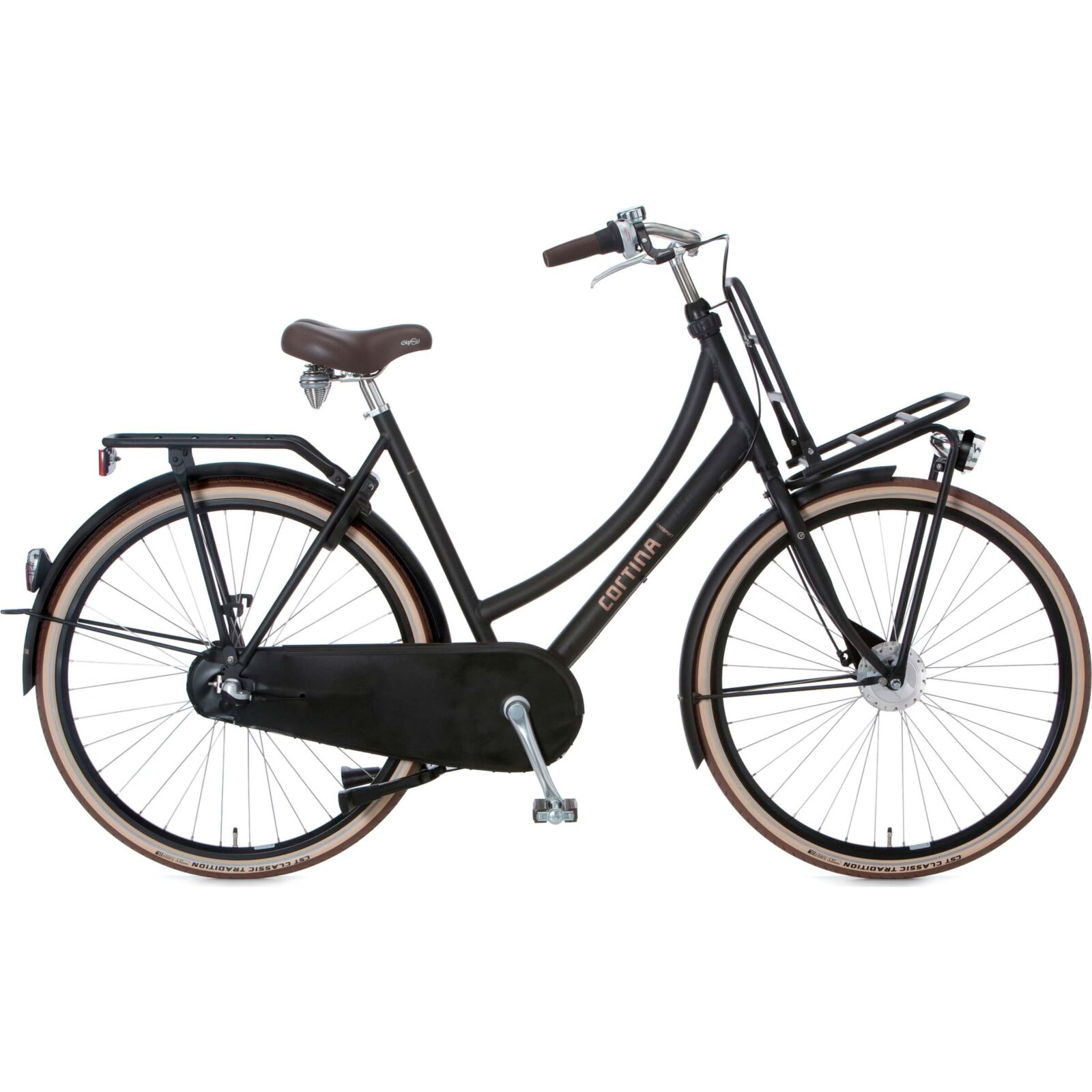 Cortina U4 Transport R3T 2023 Dames Transportfiets Jet Black Matt 57 Cm