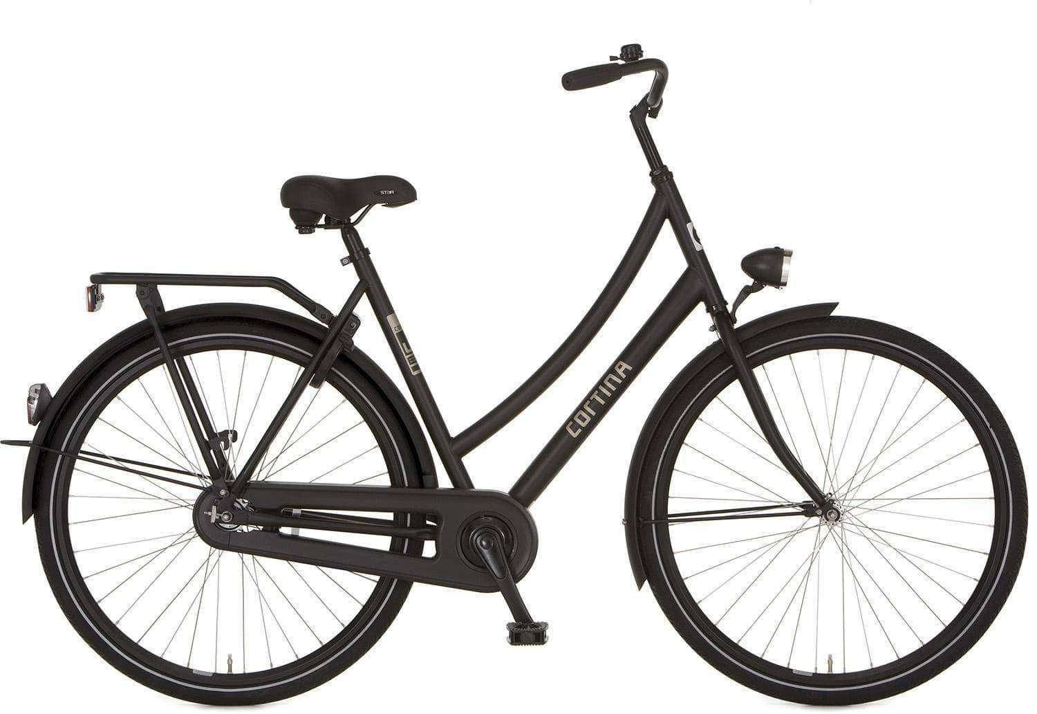 Cortina U1 RN 2024 Dames Stadsfiets Black Matt 57 Cm