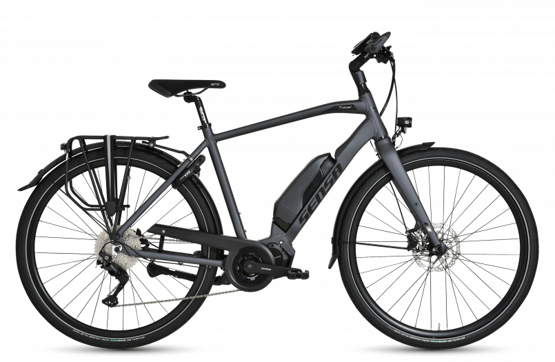 Sensa Travel Power V10 2023 Heren Elektrische Fiets Matt Solid Grey 52 Cm