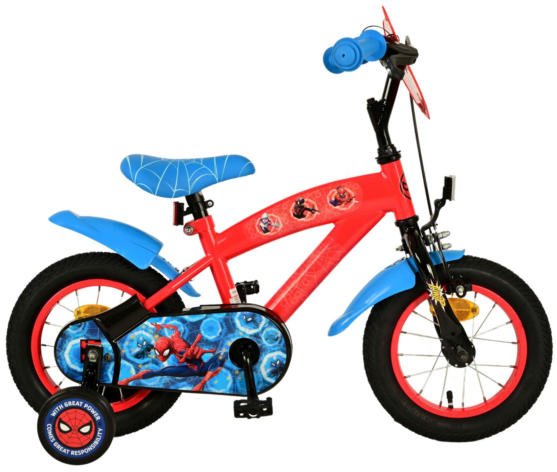 Volare Spiderman 12 Inch Jongens Kinderfiets Rood/Blauw
