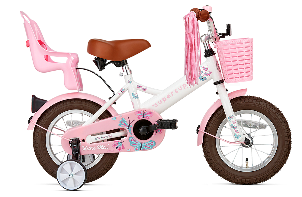 Supersuper Little Miss 12 Inch 2023 Meisjes Kinderfiets Wit